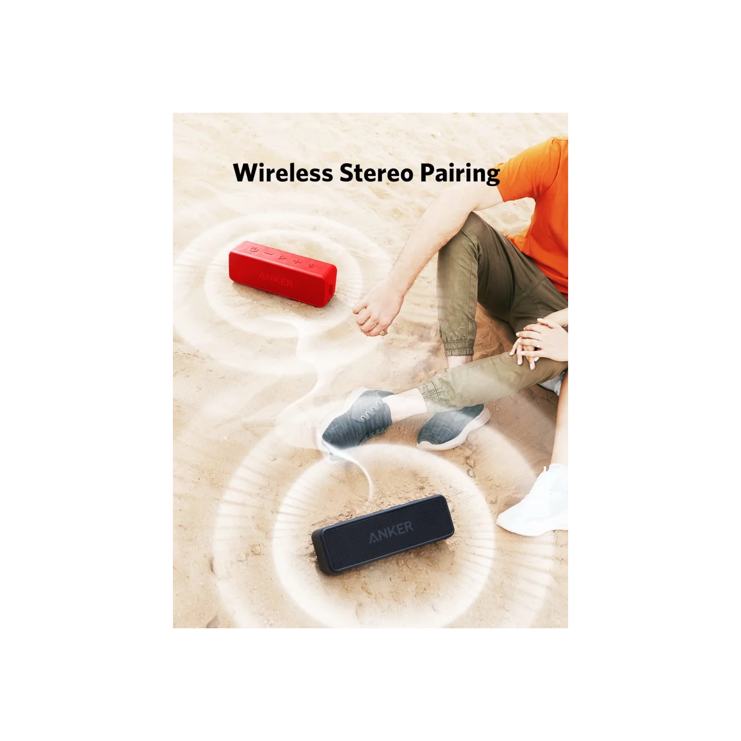 Haut-parleur Bluetooth portatif Soundcore 2 d'Anker - son stéréo 12 W, Bluetooth 5, BassUp, étanche IPX7, temps de jeu de 24 heures jumelage