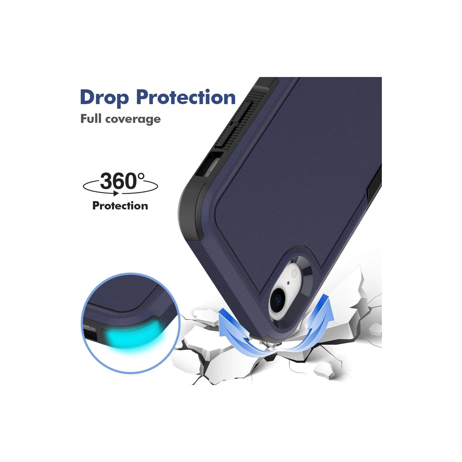 XCRS Apple iPhone XR Case Dual Layered Comm Rugged, Heavy Duty, Tuff Cover