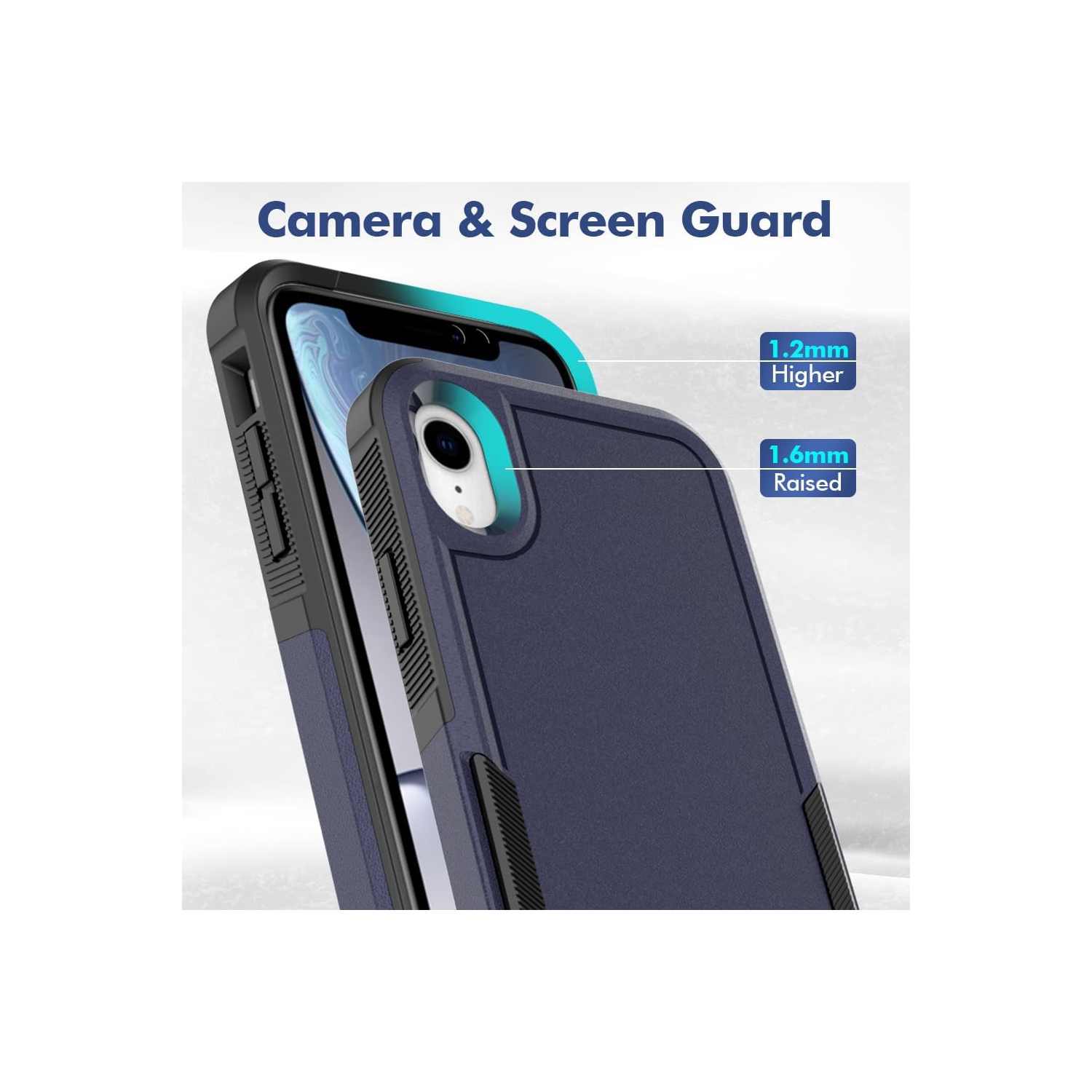 XCRS Apple iPhone XR Case Dual Layered Comm Rugged, Heavy Duty, Tuff Cover