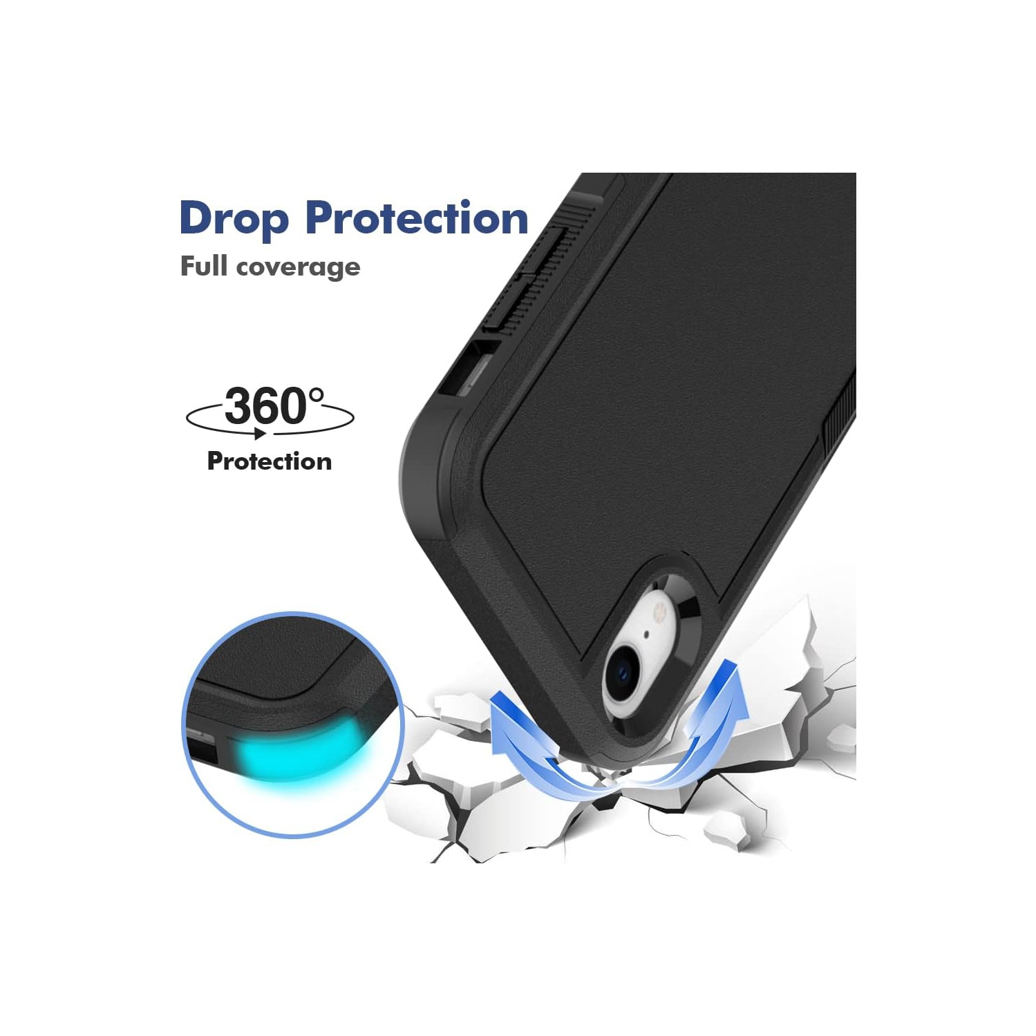 XCRS – Étui robuste pour Apple iPhone XR à deux couches, robuste, étui rigide