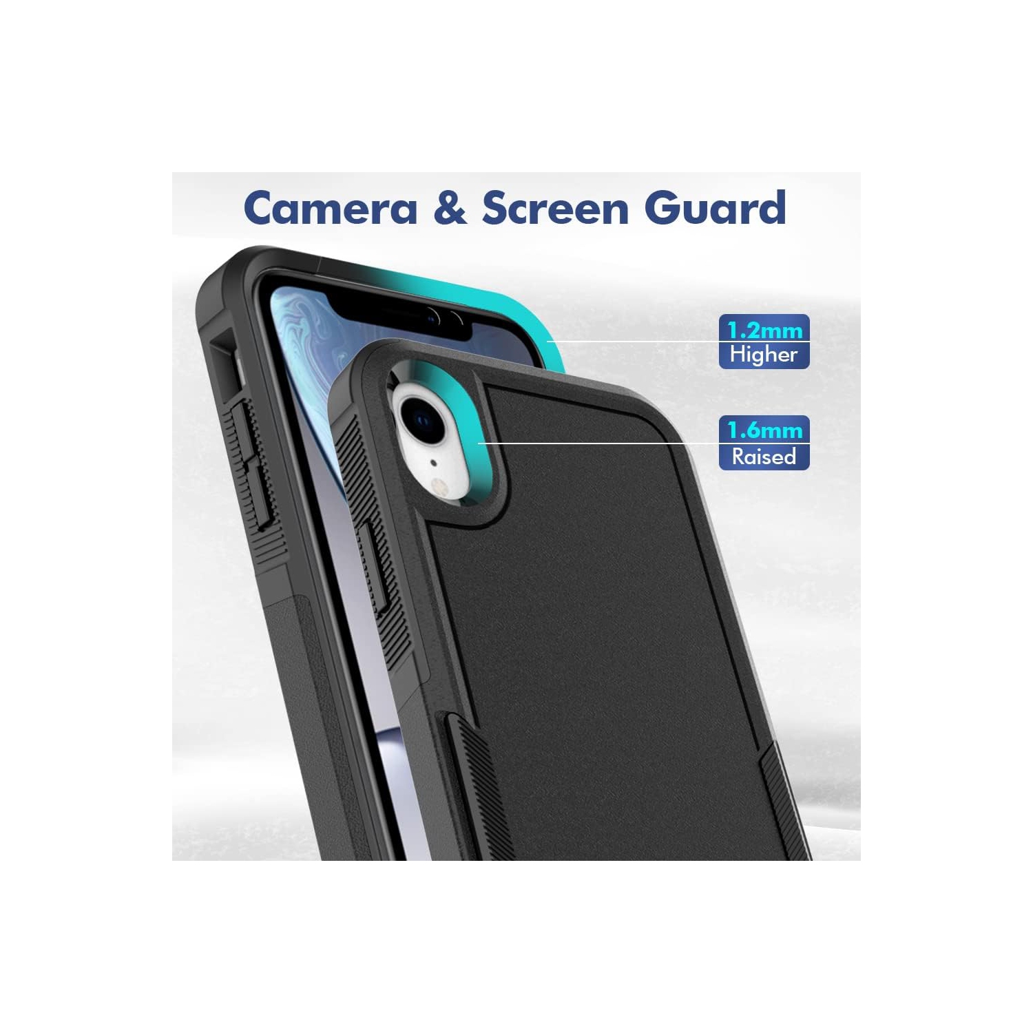 XCRS – Étui robuste pour Apple iPhone XR à deux couches, robuste, étui rigide