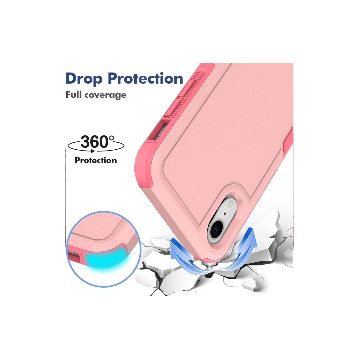 XCRS Apple iPhone XR Case Dual Layered Comm Rugged, Heavy Duty, Tuff Cover