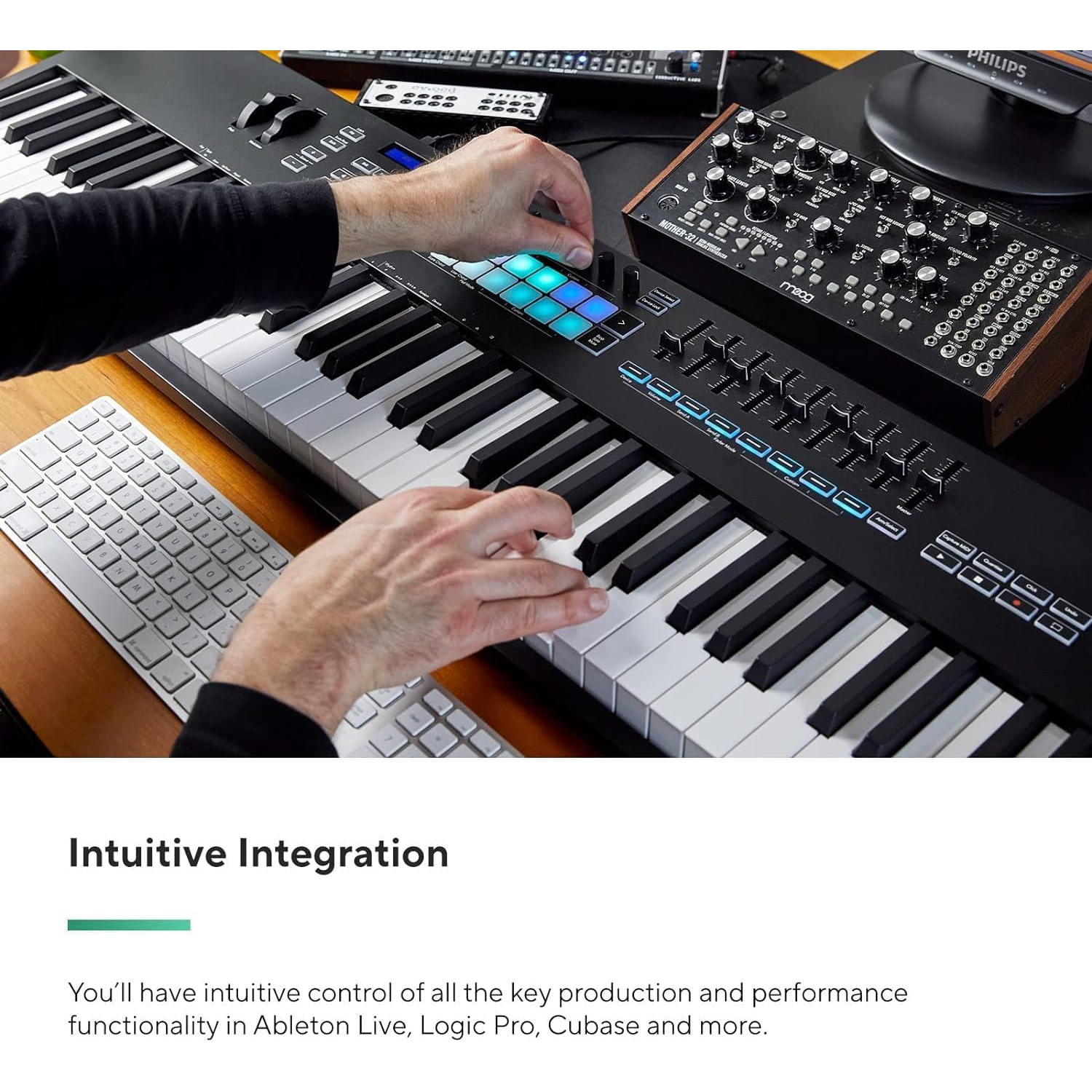 Novation Launchkey 88 [MK3] contrôleur MIDI clavier pour Ableton Live, noir