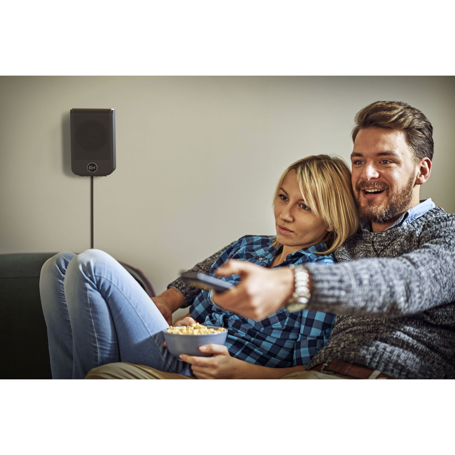 Haut-parleur d'étagère de 50 W Flexus Surround 100 de Klipsch - Paire - vinyle ébène