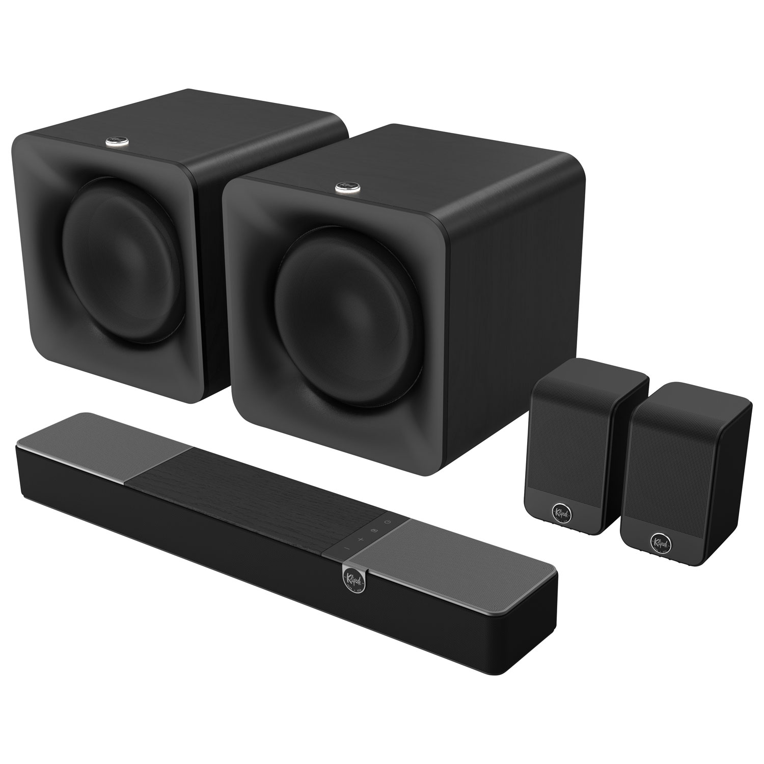 Haut-parleur d'étagère de 50 W Flexus Surround 100 de Klipsch - Paire - vinyle ébène