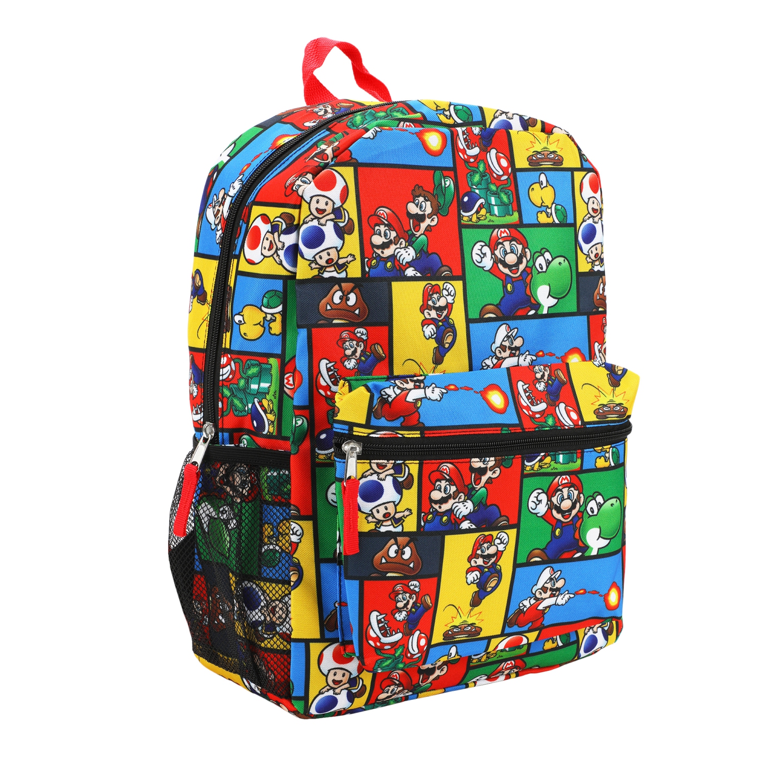 Super Mario Bros. Character Action Shots Kids 16" Backpack