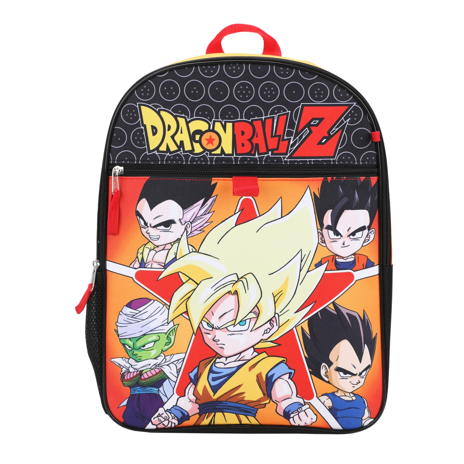 Dragon Ball Z Characters Chibi Collage Kids 16" Backpack and Lunch Bag 5 Piece Set