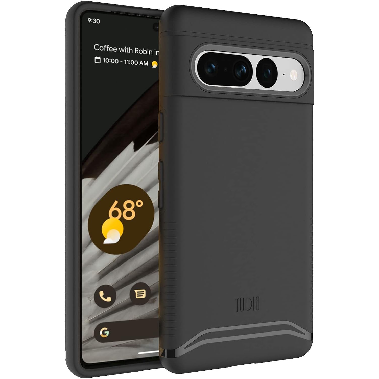 TUDIA Merge Google Pixel 7 Pro 5G Case Dual Layer - Matte Black