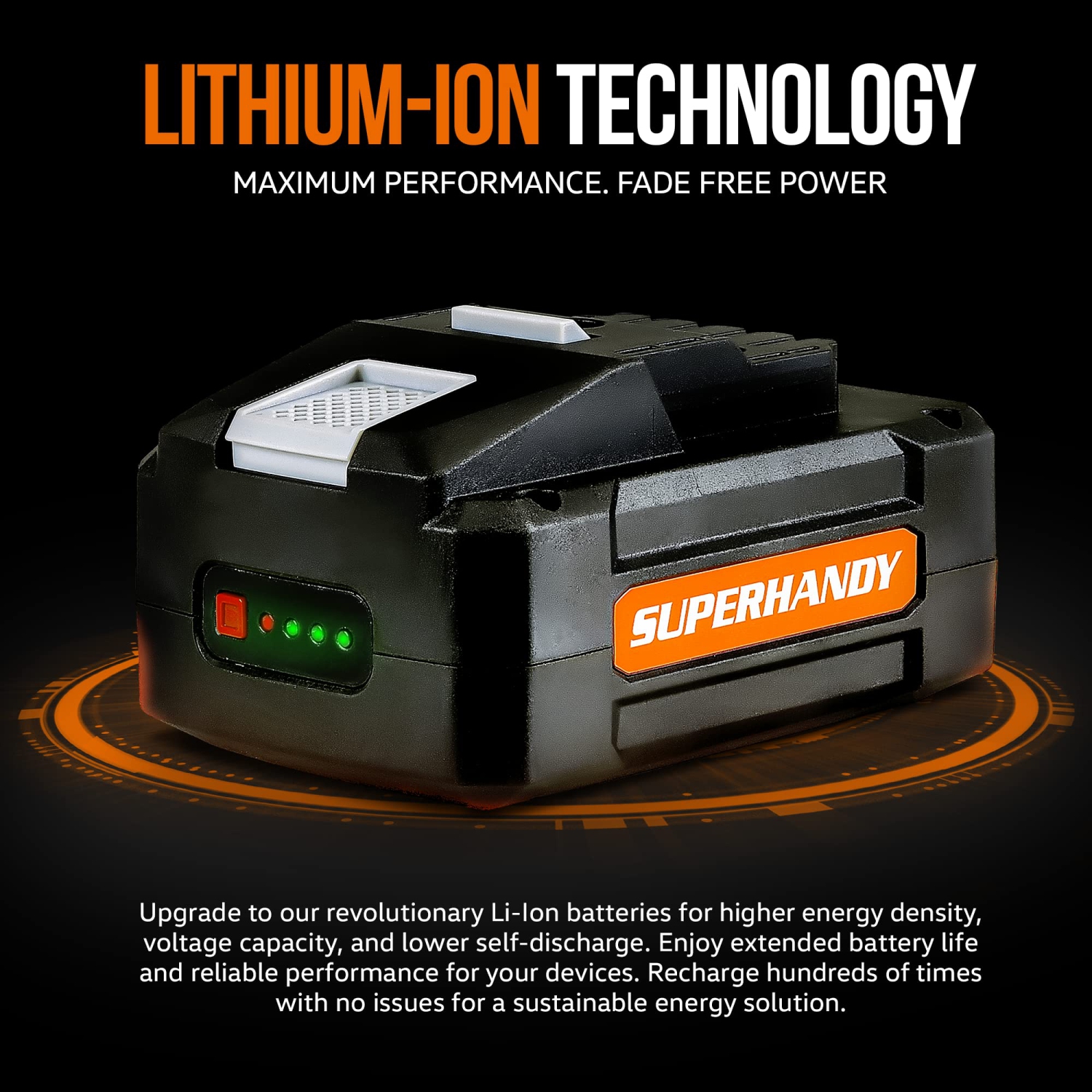 SuperHandy Lithium-Ion Rechargeable Battery 48V DC 2Ah 88.8 Watt Hours (Battery for Mobility Scooter,Wheel barrow, Winch and Earth/Ice Auger and more