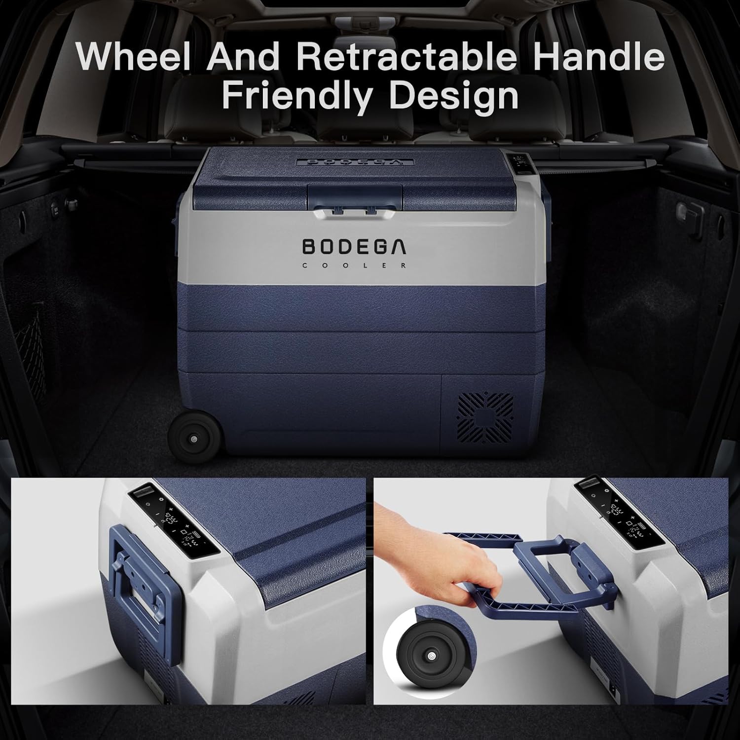 BODEGACOOLER 12 Volt Refrigerator, Car Fridge Dual Zone APP Control, 64 Quart（60L）-4℉-68℉ Portable Freezer, Car Cooler, 12/24V DC and 100-240V