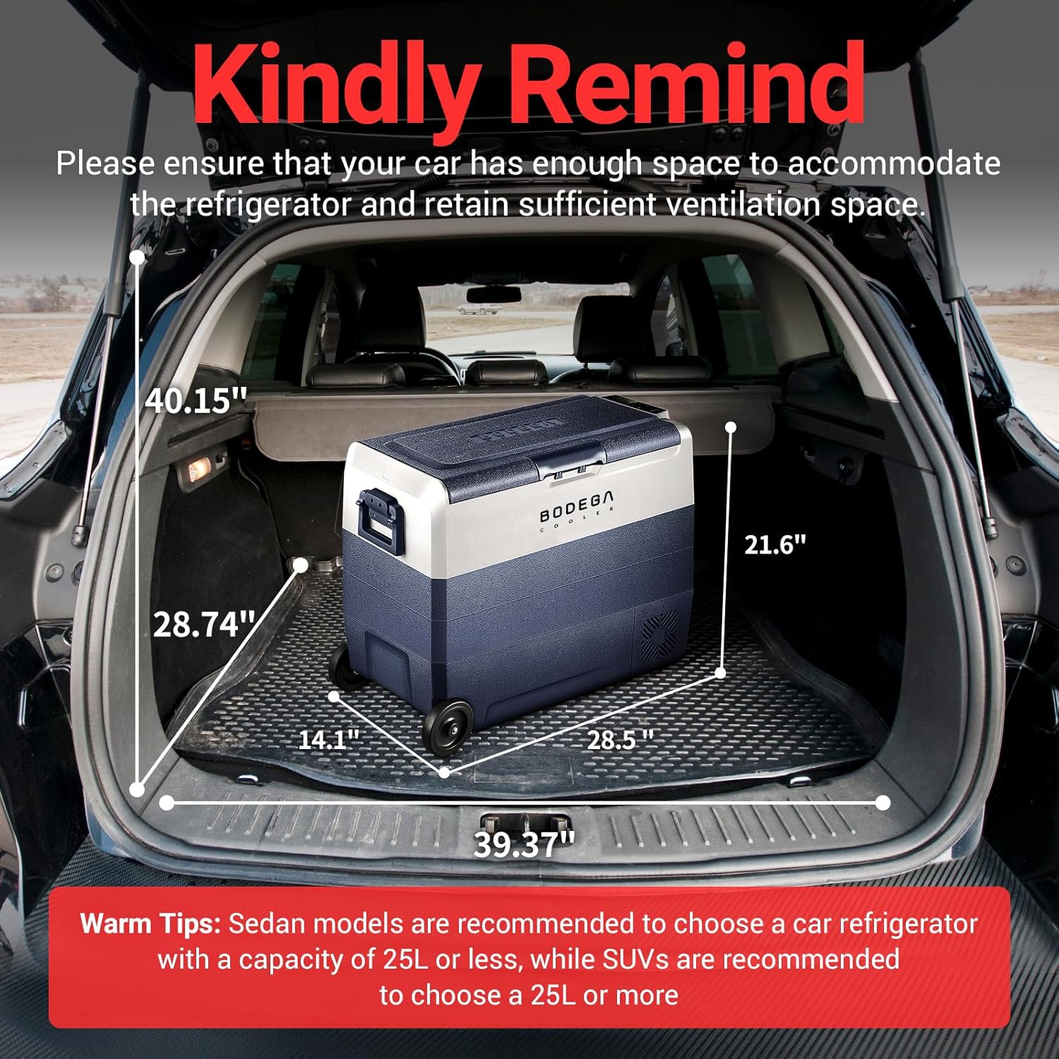 BODEGACOOLER 12 Volt Refrigerator, Car Fridge Dual Zone APP Control, 64 Quart（60L）-4℉-68℉ Portable Freezer, Car Cooler, 12/24V DC and 100-240V