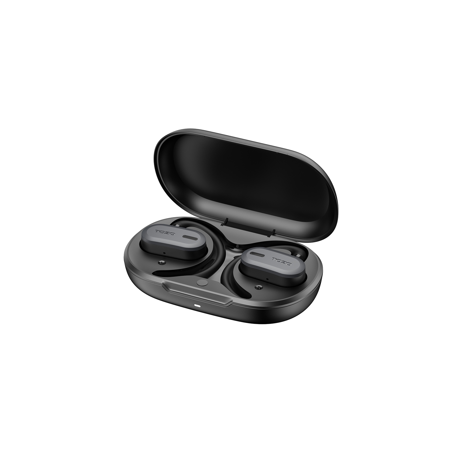 Écouteurs boutons 100 % ouverts sans fil OpenBuds de TOZO avec ajustement à angles multiples Bluetooth 5,3 et conception à deux axes pour un confort