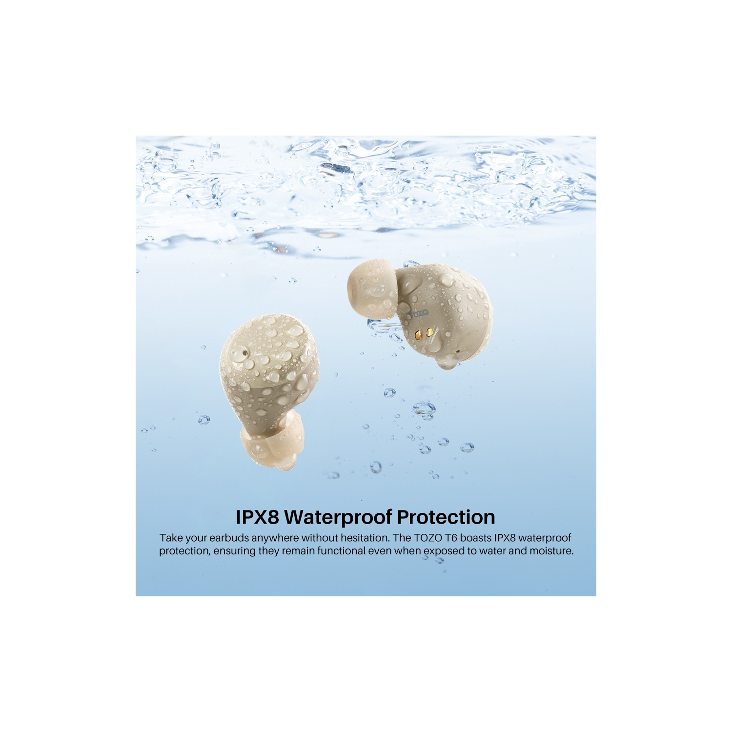 TOZO T6 mini Wireless Earbuds Bluetooth 5.3 Headphones, Ergonomic Design in-Ear Headset, 50Hrs Playtime with Wireless Charging Case, APP EQ