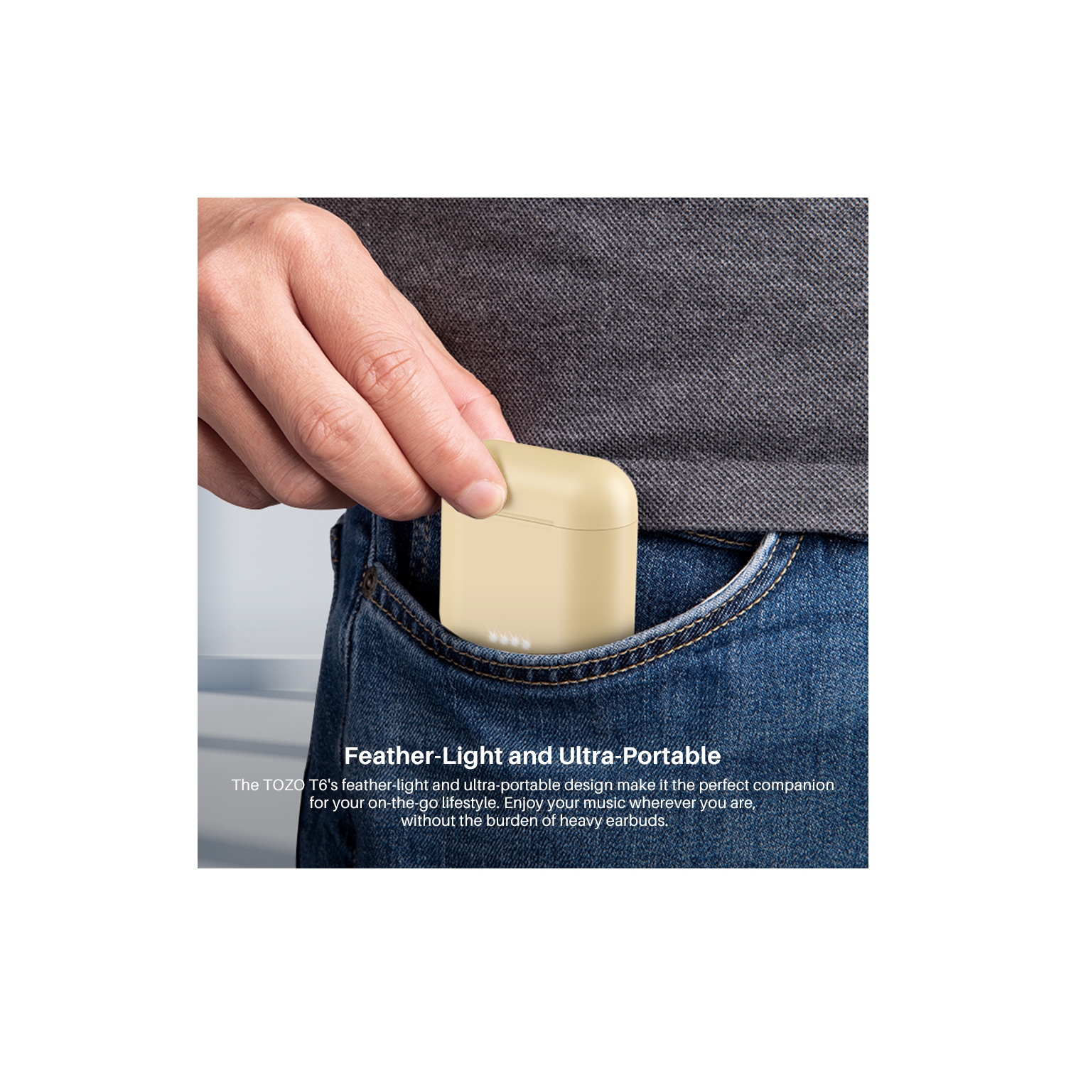 TOZO T6 mini Wireless Earbuds Bluetooth 5.3 Headphones, Ergonomic Design in-Ear Headset, 50Hrs Playtime with Wireless Charging Case, APP EQ