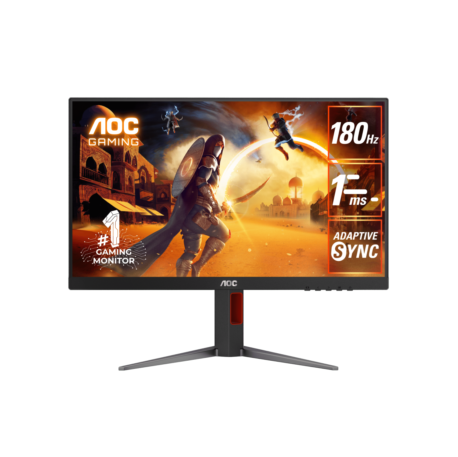 AOC 27G4/71 27" IPS 180Hz 1ms Wide View Adaptive Sync Gaming Monitor (Black/Red)