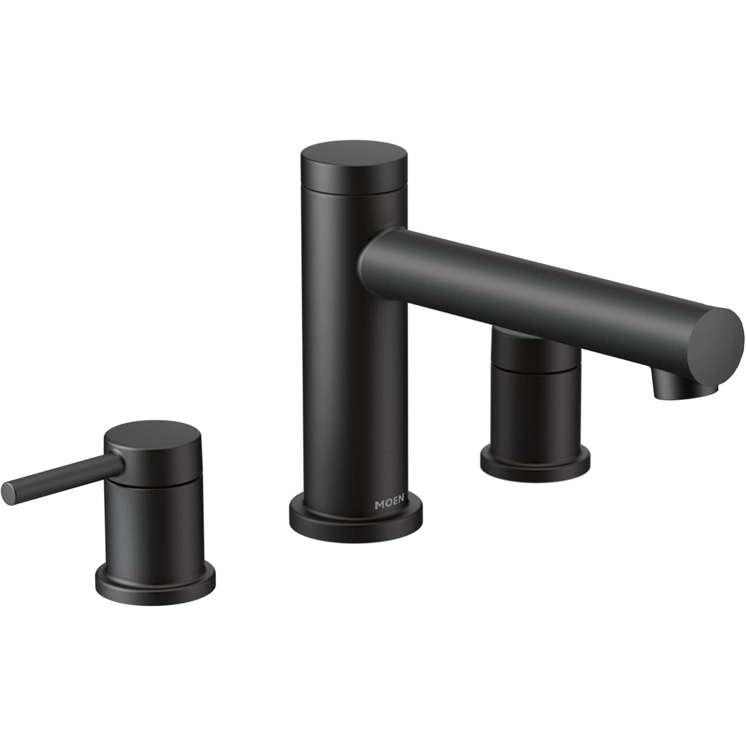 Moen – Nécessaire de garniture de robinet moderne à cuve romaine à 2 poignées, valve requise, noir mat - BO