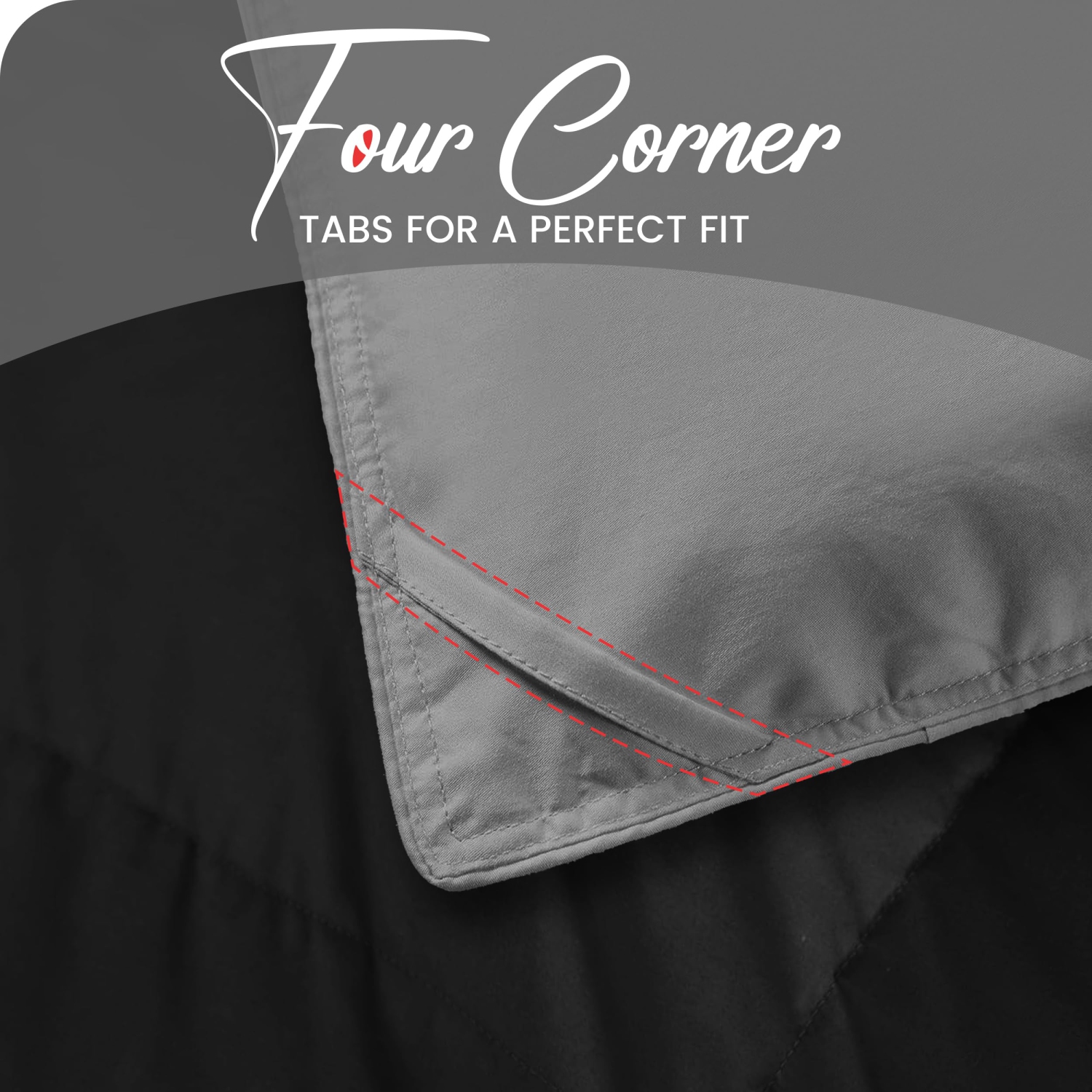 Canadian Linen Reverisble Comforter 80"x90" Down Alternative Breathable Quilted Warm Cozy Box Stitched Breathable Duvet Inserts, Grey & Black, Full