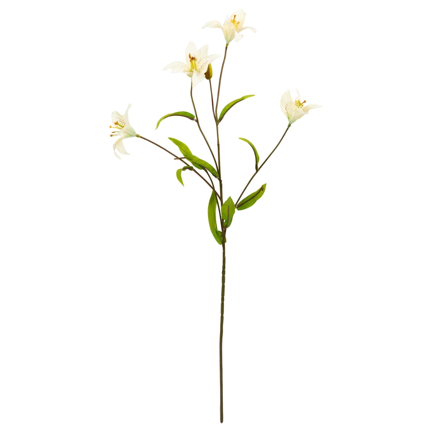 Tiger Lily Artificial Two-Tone Floral Spray - 26" - Beige and Green