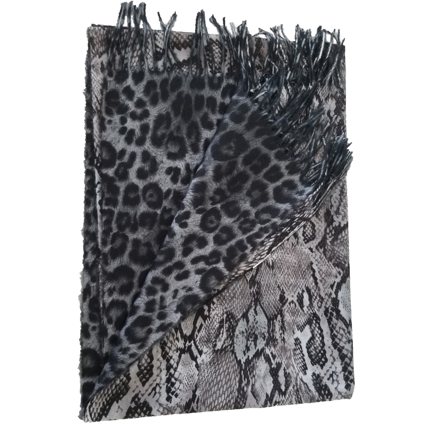 Snake/Leopard Prints Reversible Scarf