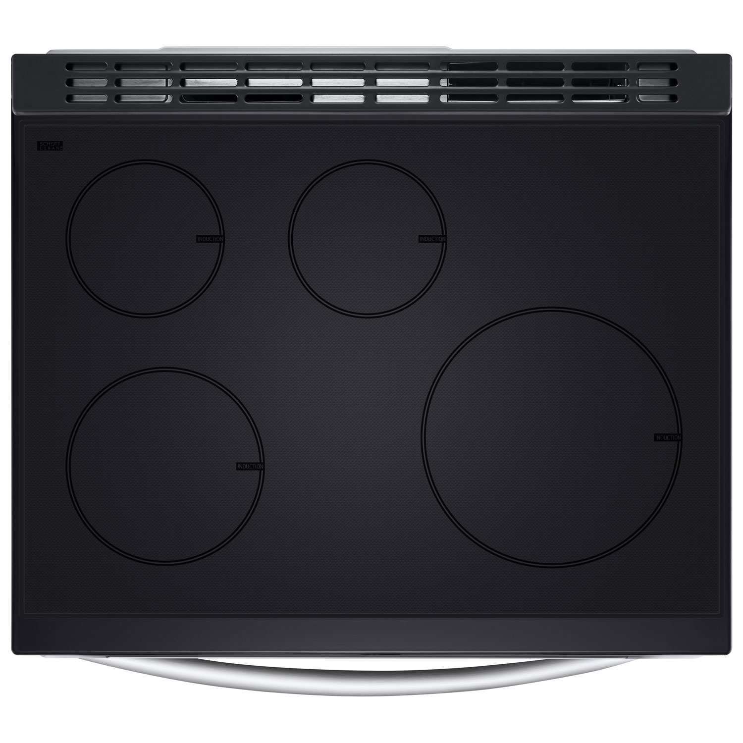 Cuisinière à induction intelligente encastrable avec convection véritable et friture à l'air 6,3 pi³ 30 po de LG - Inox