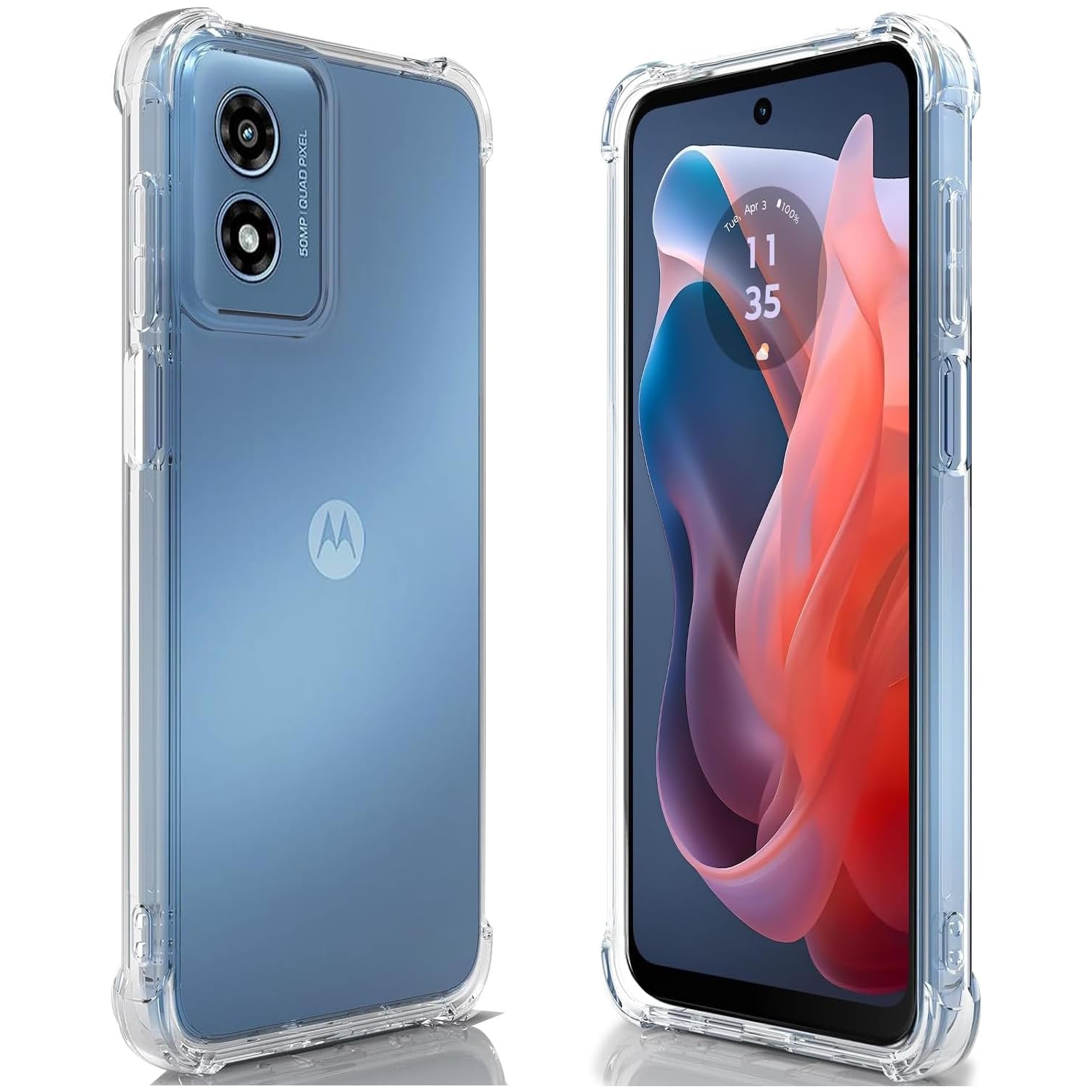 [CSmart] Étui souple en silicone Jelly Bumper en TPUR mince pour Moto G Stylus 5G 2024 de Motorola, transparent