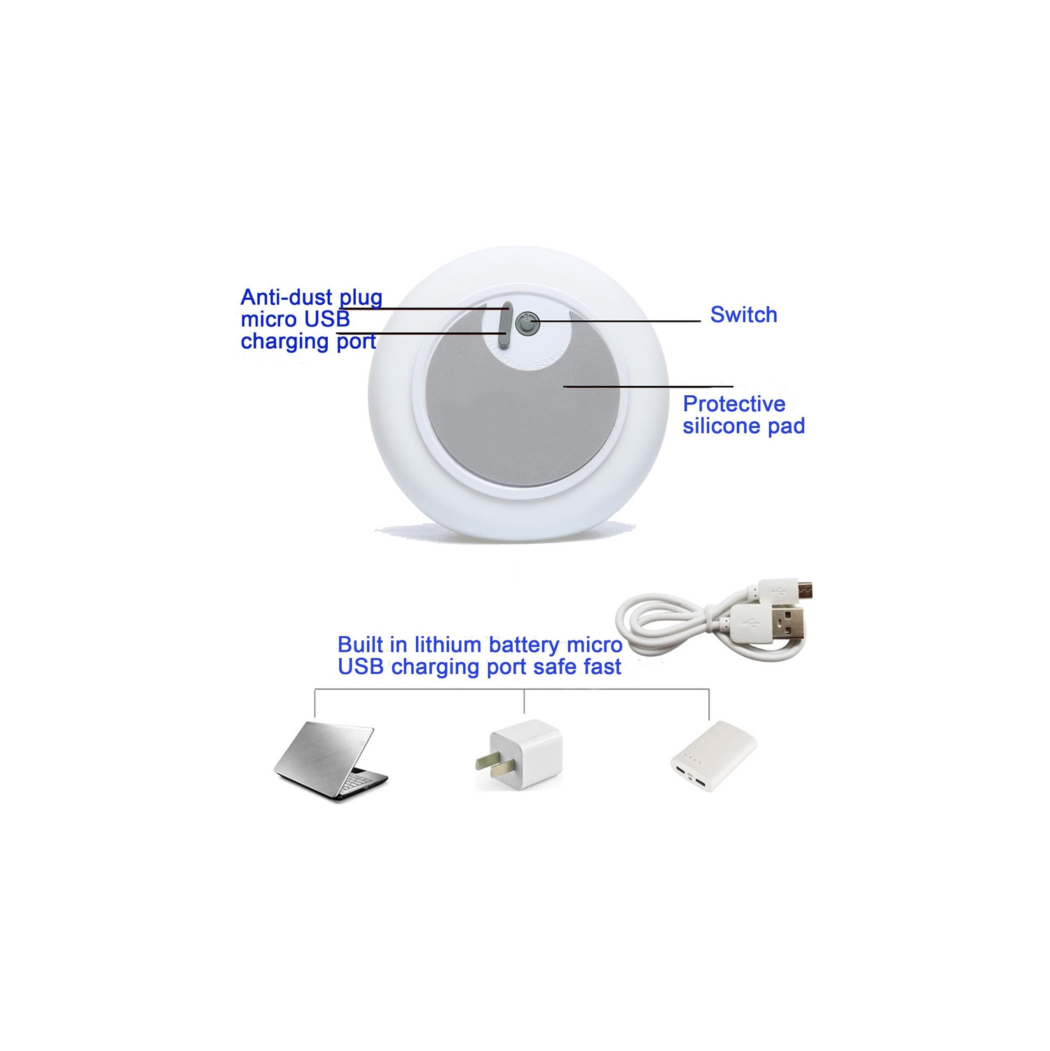 YOULIGHTS Veilleuse portative en silicone pour enfants, avec modes de respiration blanc chaud et 7 couleurs, pour bébés, enfants, tout-petits,