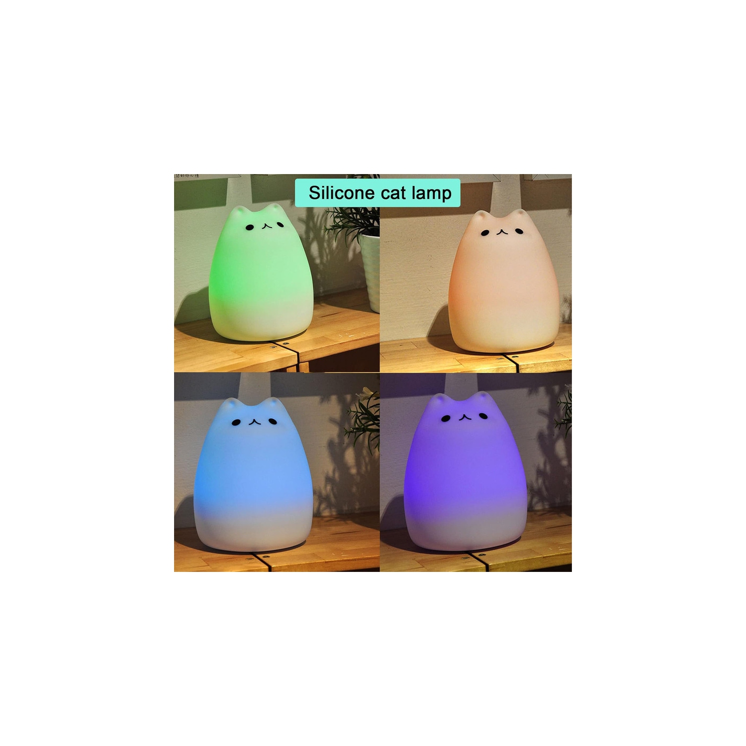 YOULIGHTS Veilleuse portative en silicone pour enfants, avec modes de respiration blanc chaud et 7 couleurs, pour bébés, enfants, tout-petits,