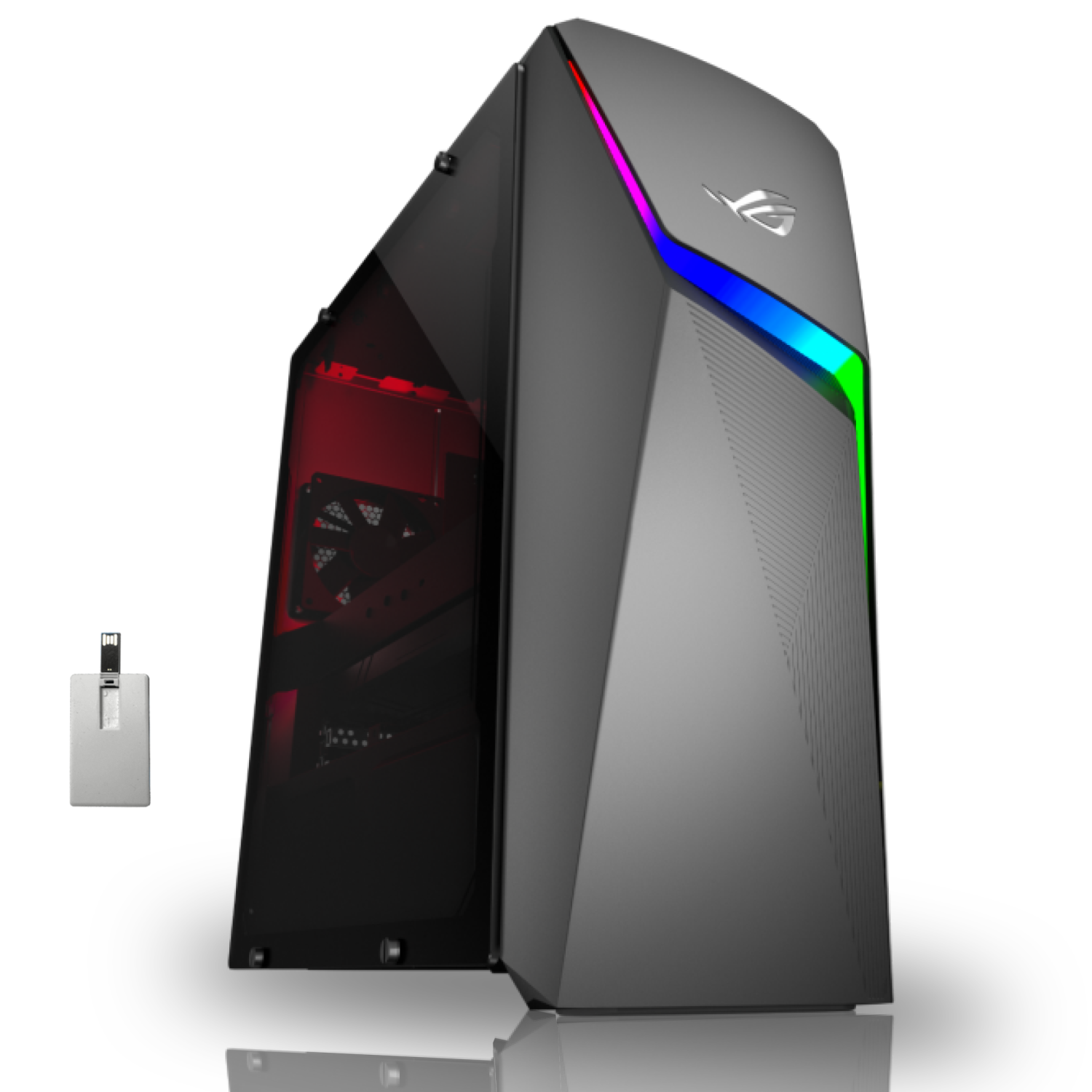 ASUS ROG Gaming Desktop, Intel Core i5-11400F Processor, 2TB PCIe SSD + 2TB HDD, 32GB DDR4 RAM, NVIDIA GeForce GTX 1660TI 6GB DDR6, Win 11, Grey, 32GB Hotface USB Card