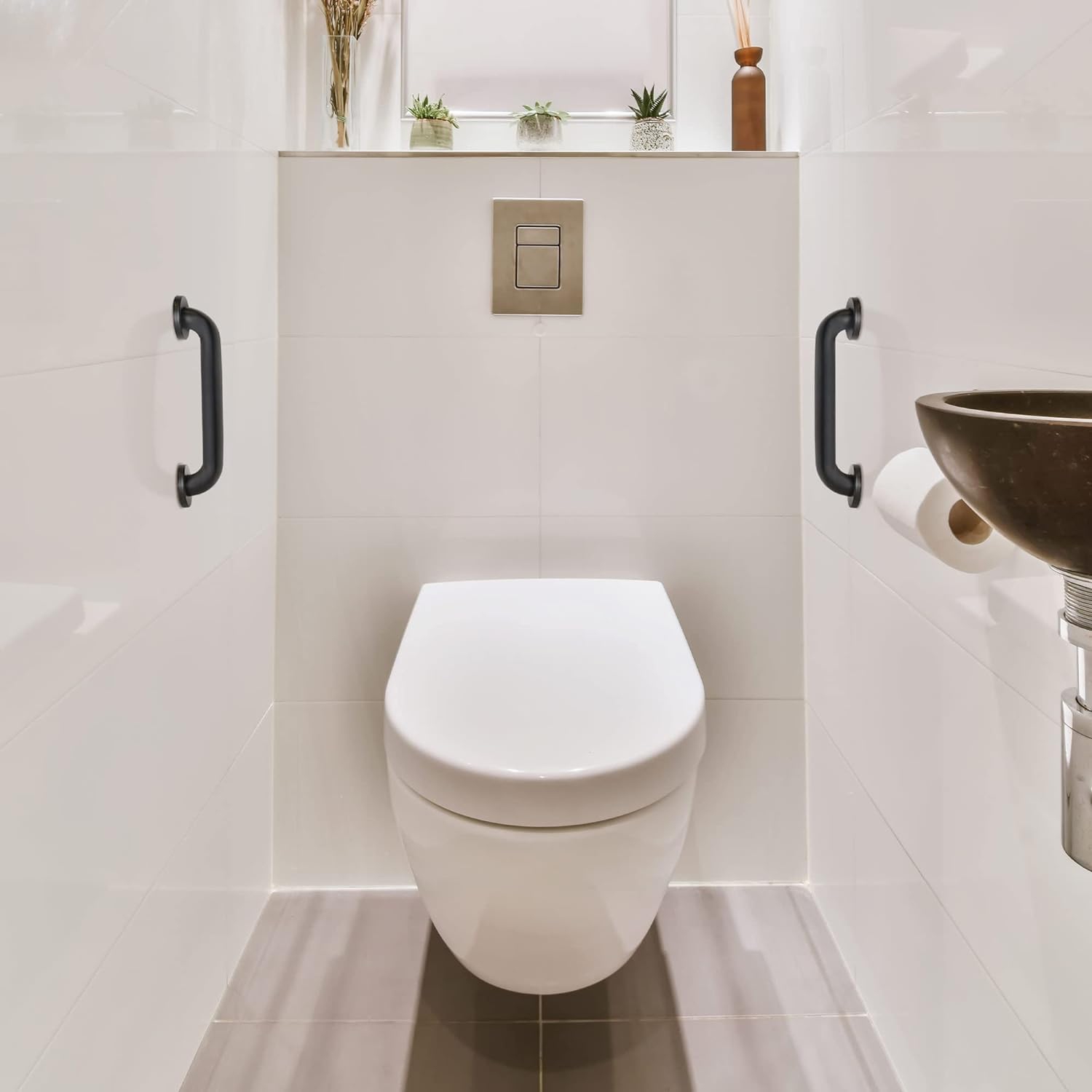 Pluviah – barre d’appui pour salle de bain pour aînés, rail pour douche, toilettes, baignoire, handicap, personnes âgées, blessure, enfant, poignée