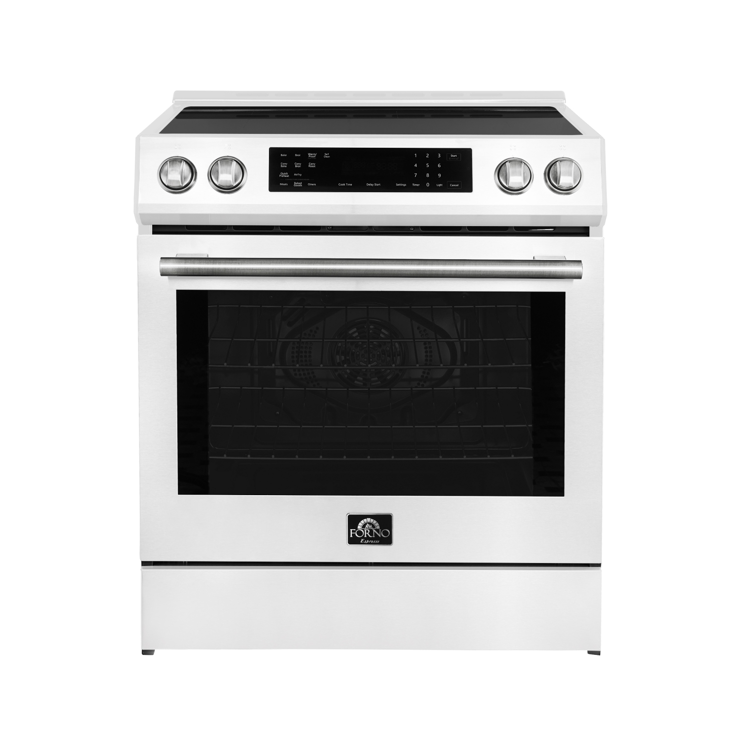 Forno Donatello – Cuisinière à induction encastrable de 30&nbsp;po, espresso, blanc
