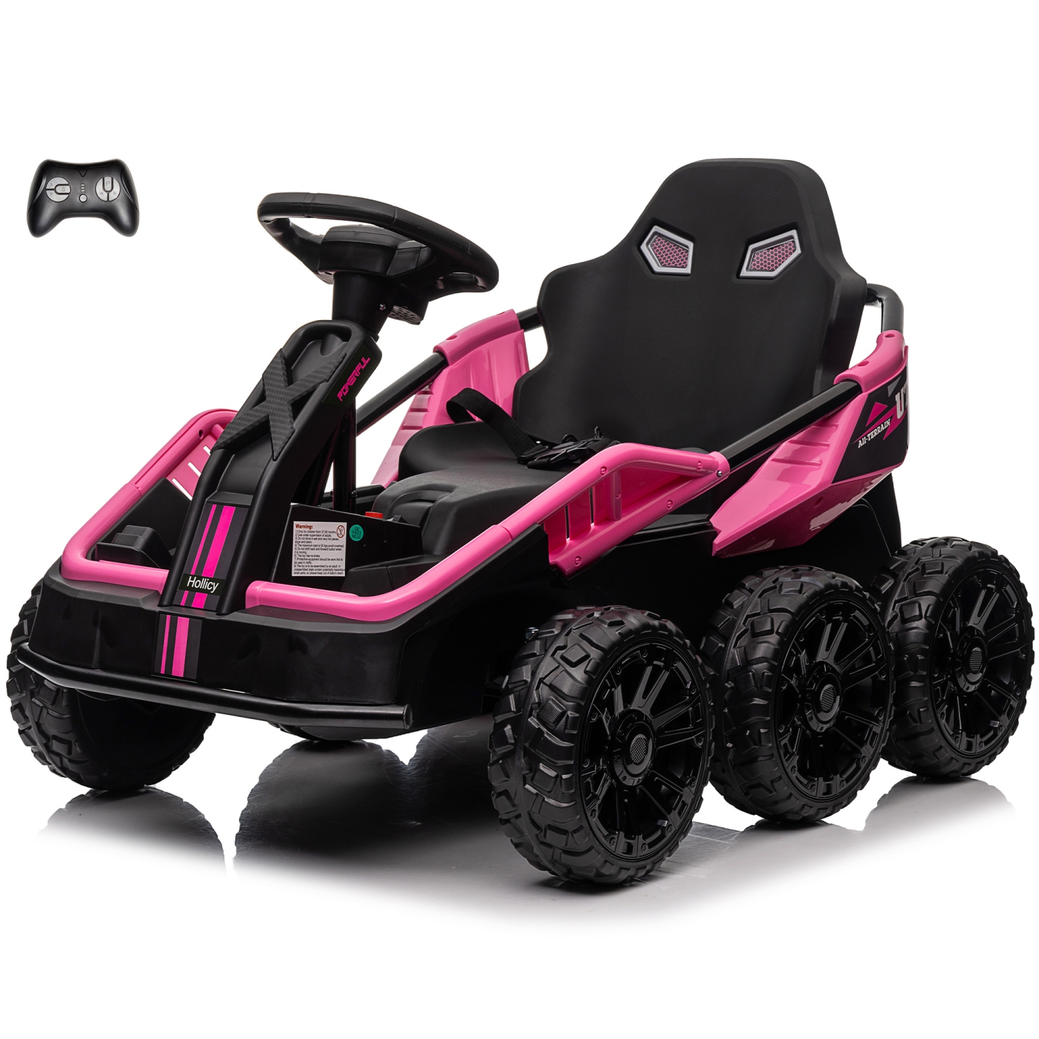 Voltz Toys 6 Wheel UTV, 24V Ride-on Car with 4WD, Remote Control, and EVA Tires - The for Kids 3-8 Years Old