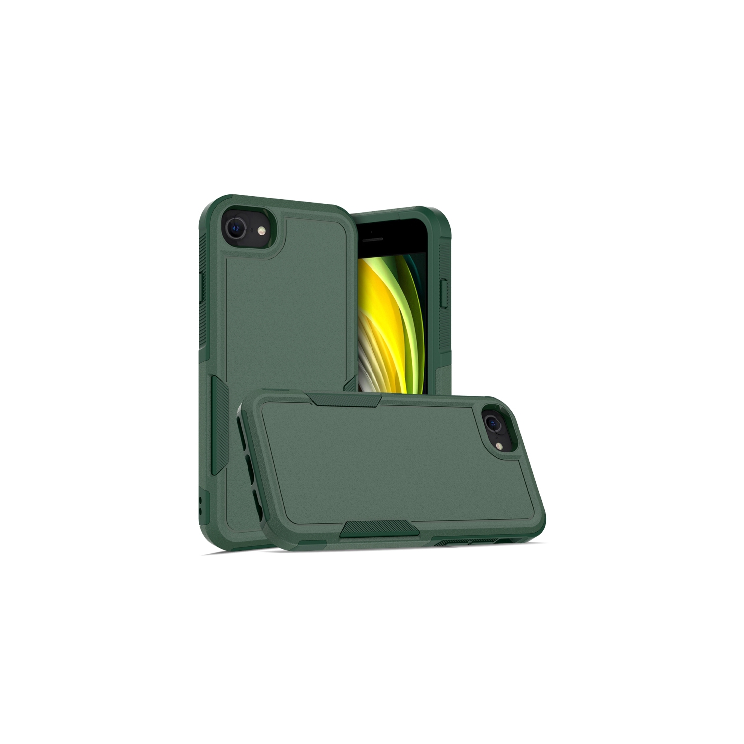 XCRS Apple iPhone SE 3rd génération/iPhone SE 2nd génération/iPhone 7/iPhone 8 Étui Comm double couche robuste, robuste, étui Tuff Cover