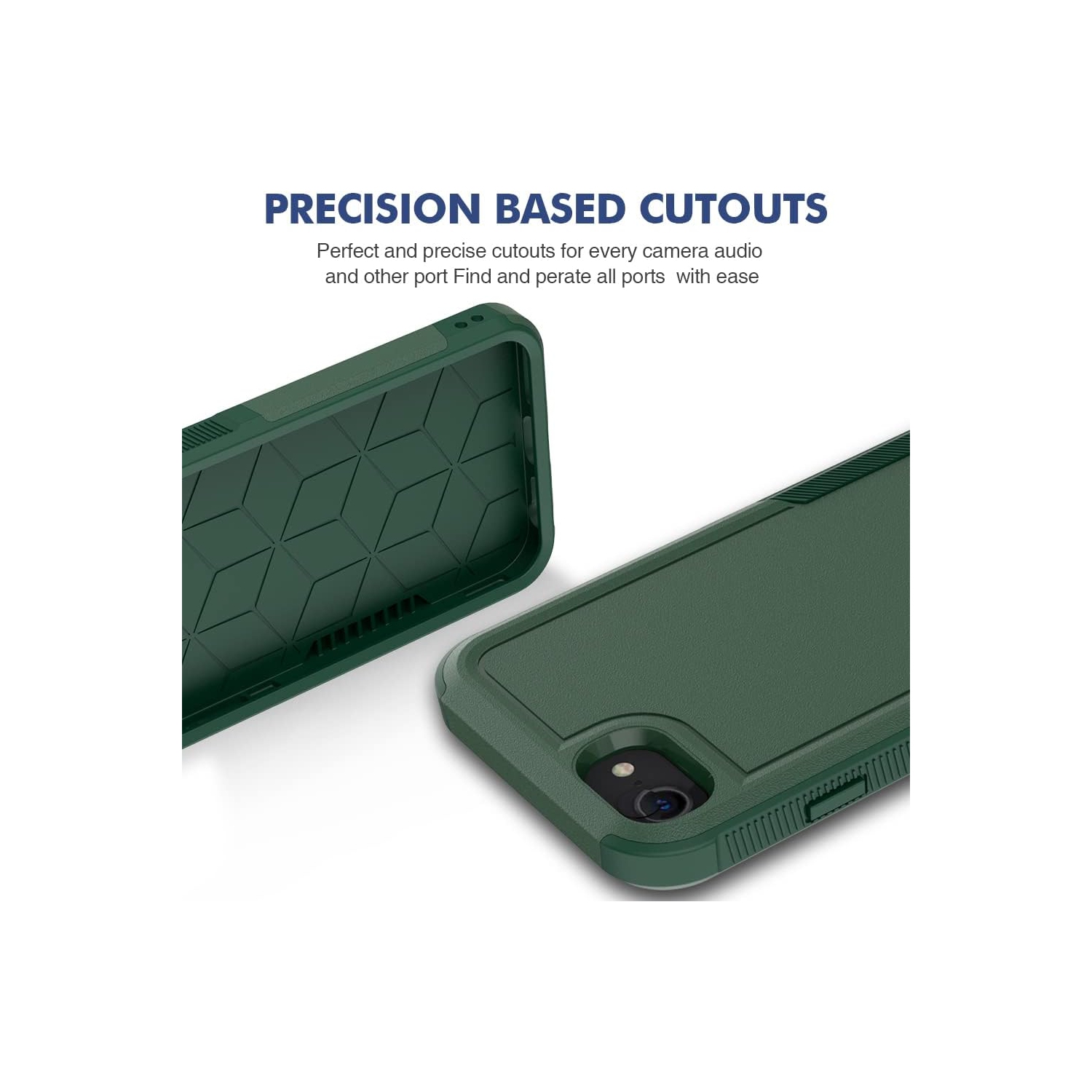 XCRS Apple iPhone SE 3rd génération/iPhone SE 2nd génération/iPhone 7/iPhone 8 Étui Comm double couche robuste, robuste, étui Tuff Cover