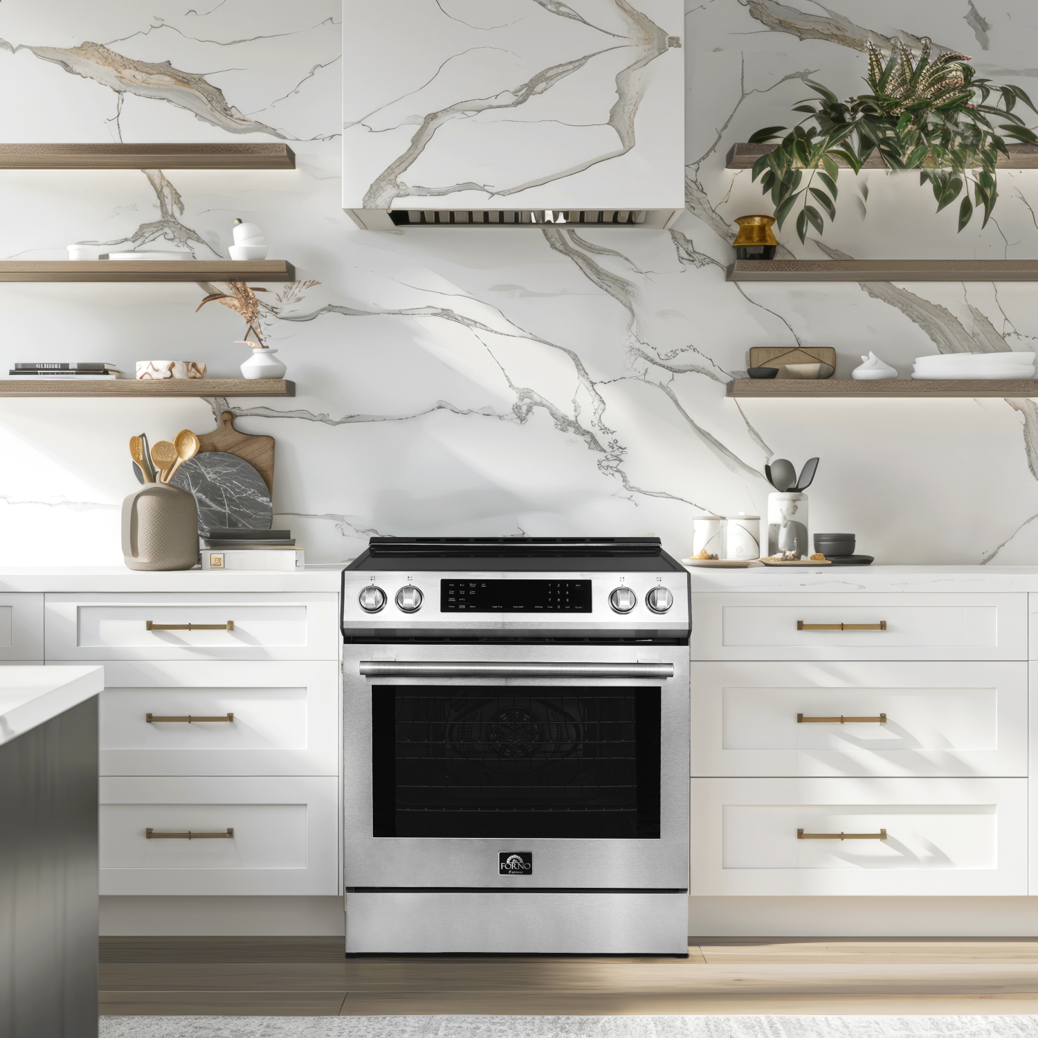 Forno Donatello – Cuisinière à induction encastrable espresso de 30&nbsp;po, acier inoxydable