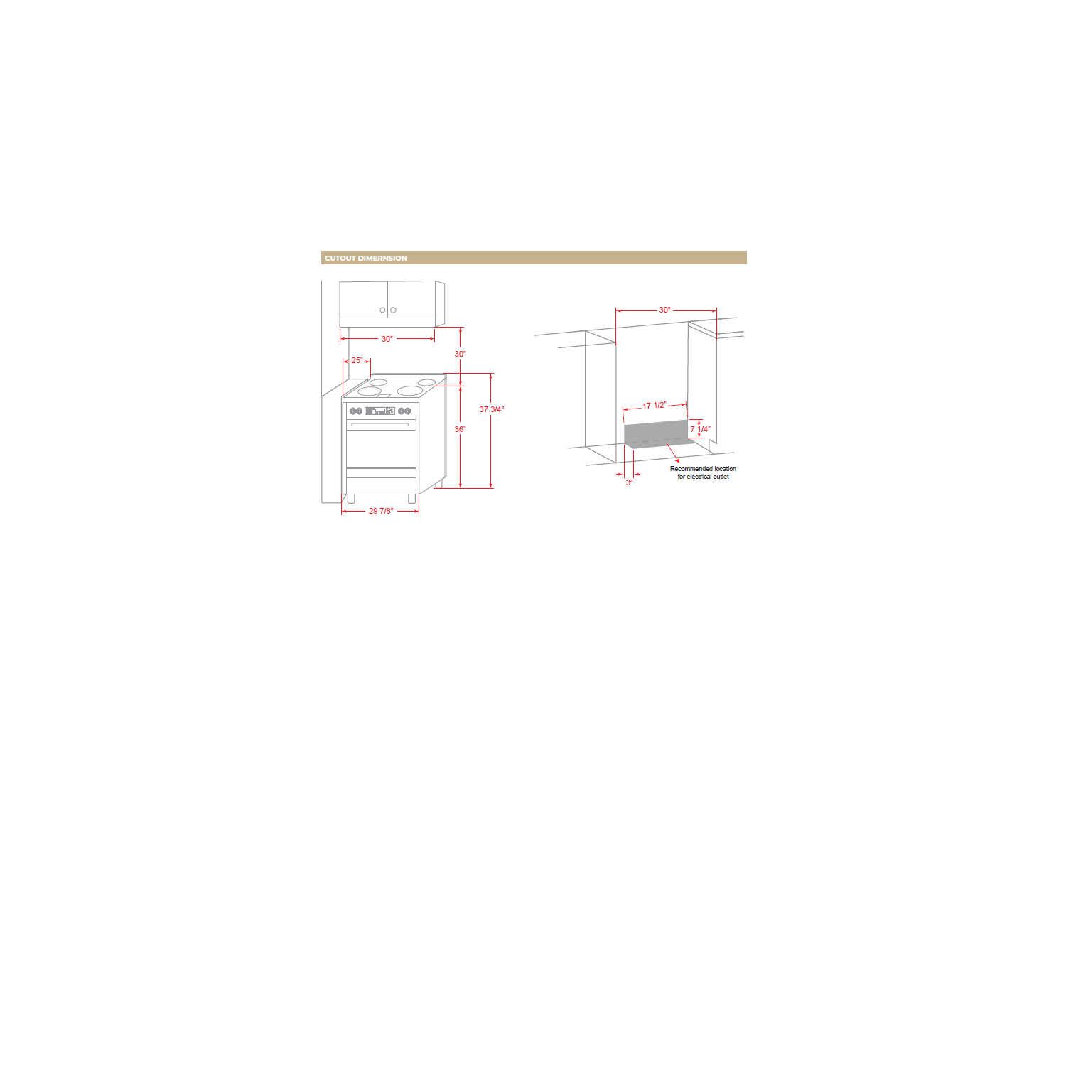 Forno Donatello – Cuisinière à induction encastrable espresso de 30&nbsp;po, acier inoxydable