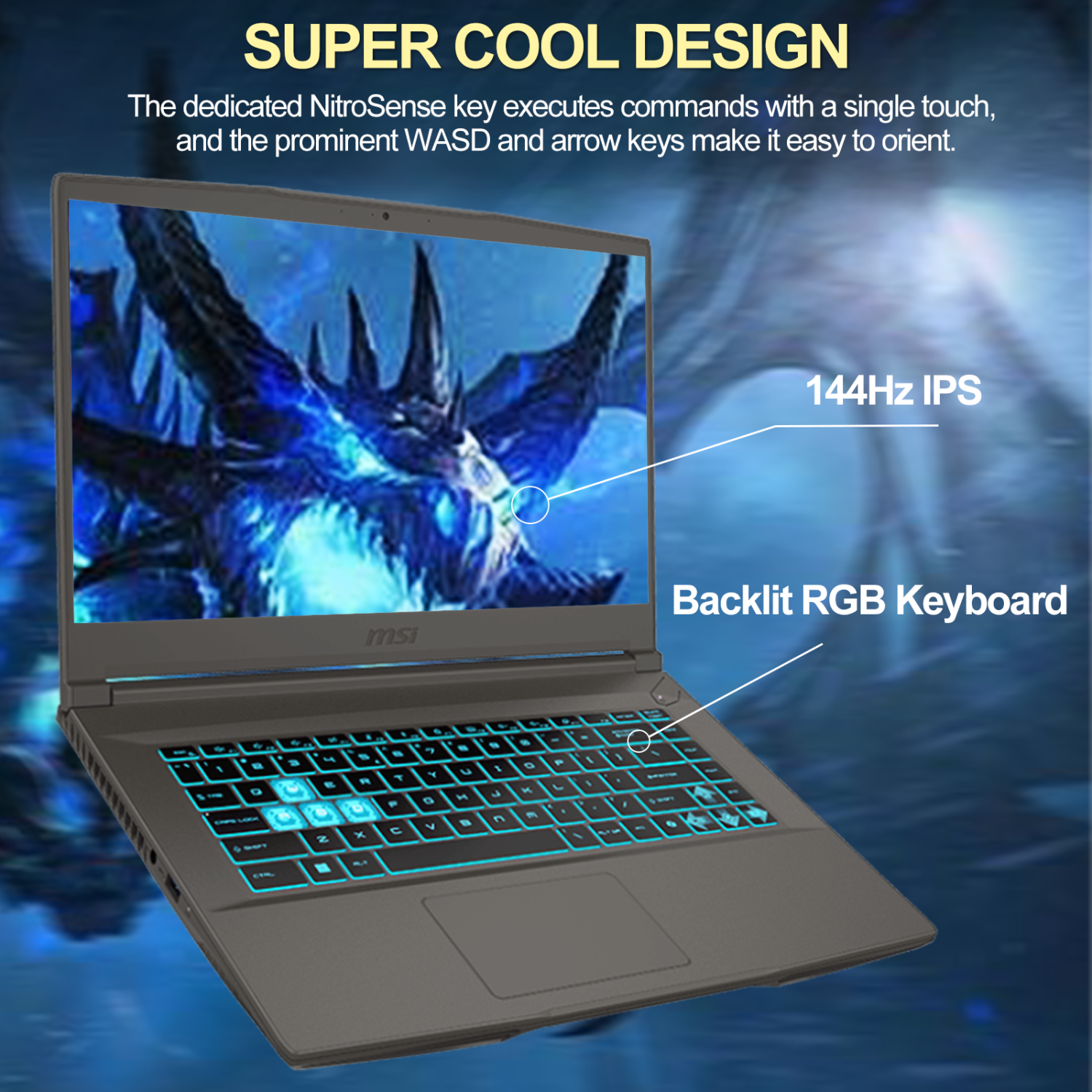 Portable de jeu IPS HD intégrale 1920 x 1080 144Hz 15,6 po Thin de MSI - Core i5-12450H d'Intel - GeForce RTX 2050 de NVIDIA - RAM 32&nbsp;Go - SSD