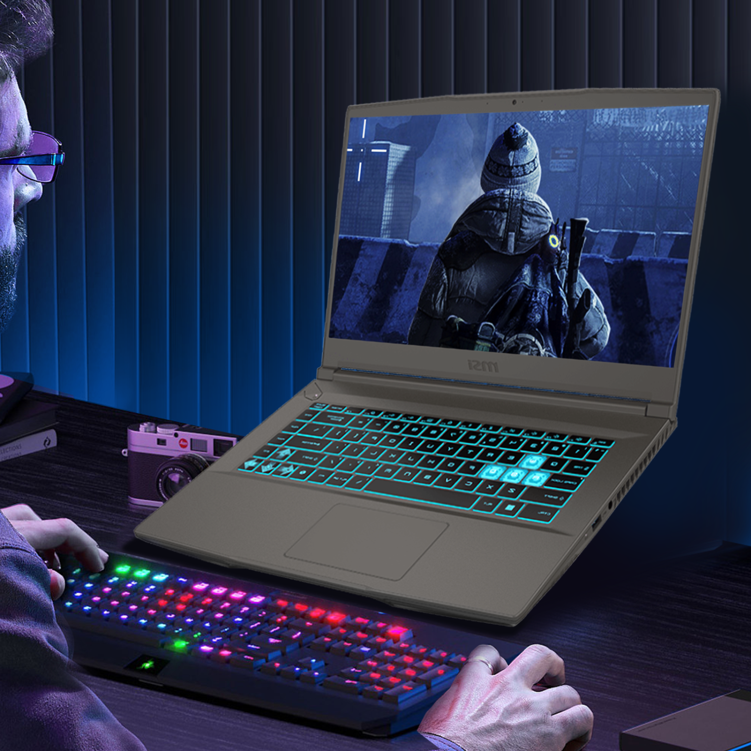 Portable de jeu IPS HD intégrale 1920 x 1080 144Hz 15,6 po Thin de MSI - Core i5-12450H d'Intel - GeForce RTX 2050 de NVIDIA - RAM 32&nbsp;Go - SSD