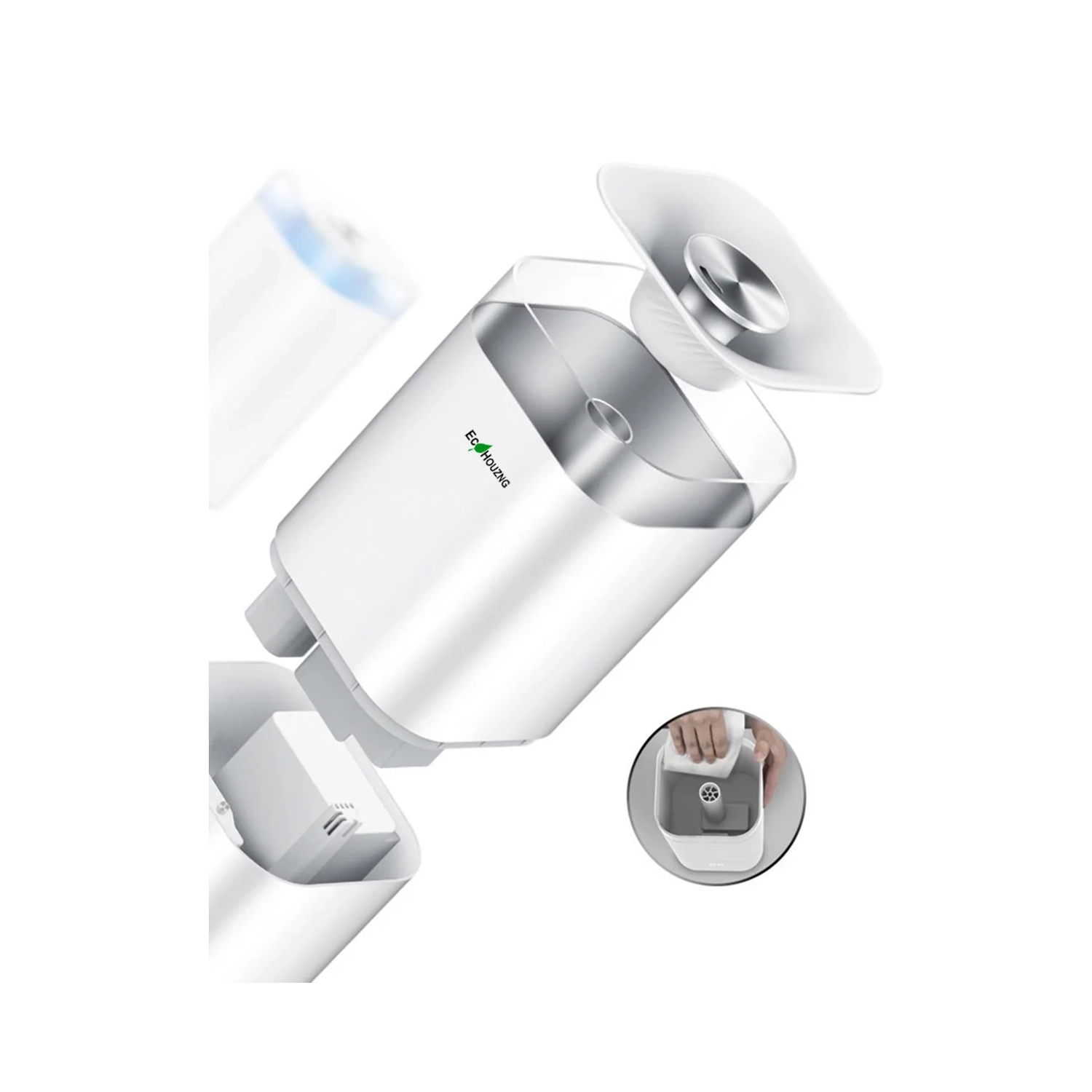 Ecohouzng , 4.7 L Ultrasonic Top-fill Humidifier