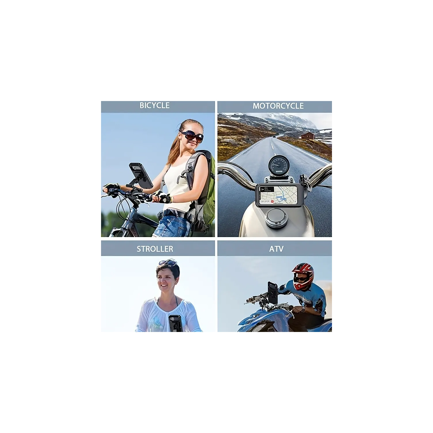Support de téléphone étanche pour moto - pivotant à 360°, support universel pour vélo/GPS avec verrou sécurisé - parfait pour une navigation fluide