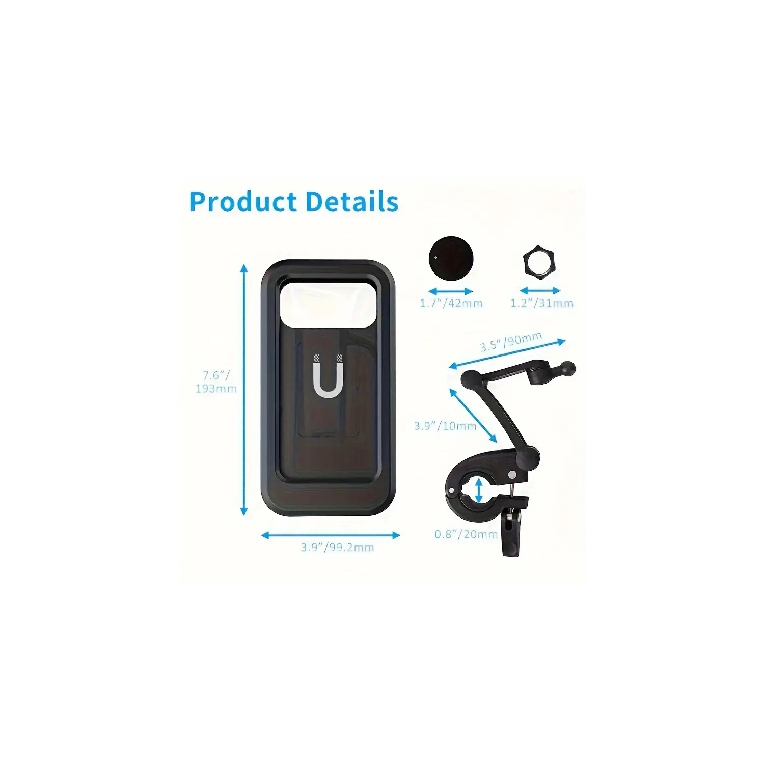 Support de téléphone étanche pour moto - pivotant à 360°, support universel pour vélo/GPS avec verrou sécurisé - parfait pour une navigation fluide