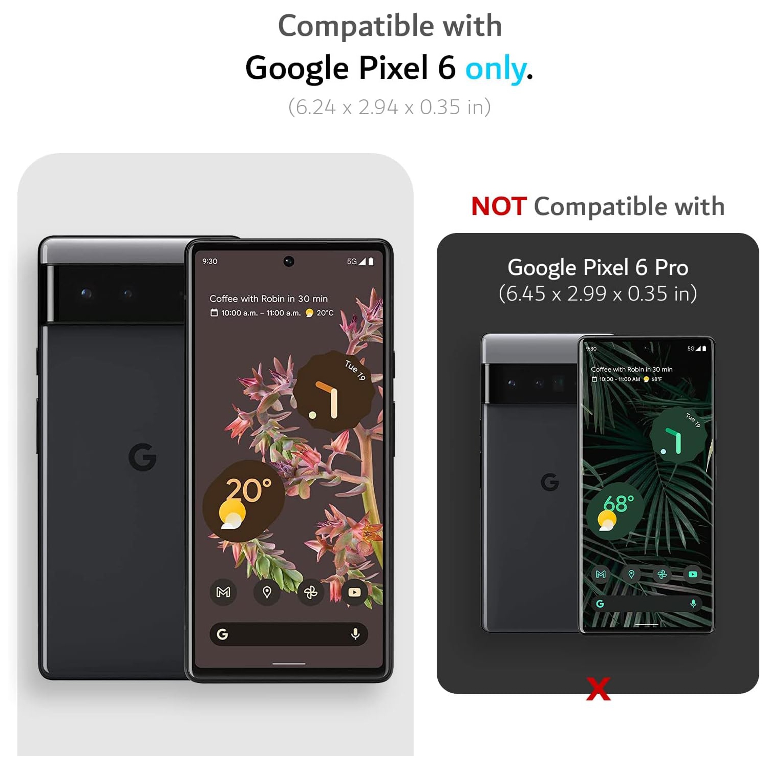 TUDIA Merge Google Pixel 6 Case Dual Layer - Smokey Pink