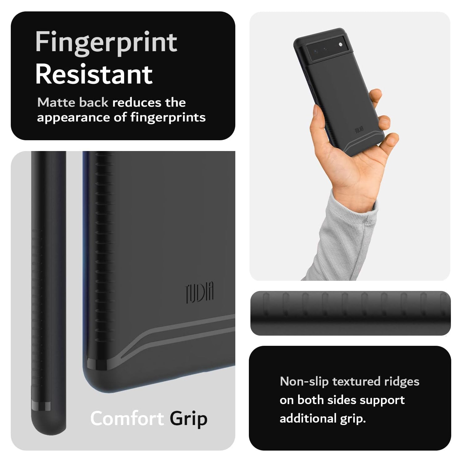 TUDIA Merge Google Pixel 6 Case Dual Layer - Matte Black