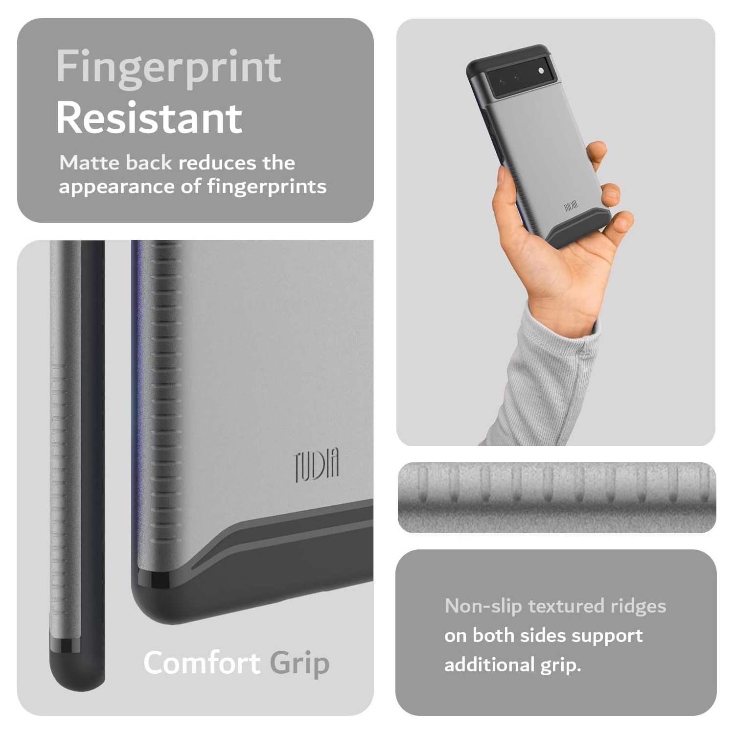 Étui double couche Merge de TUDIA pour Pixel 6 de Google - Ardoise métallique