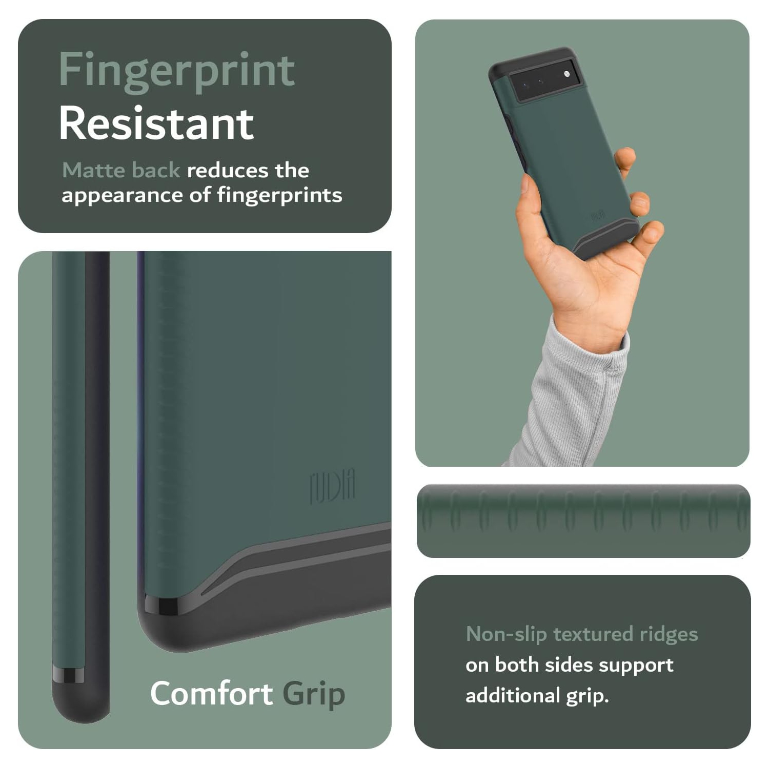 TUDIA Merge Google Pixel 6 Case Dual Layer - Hunter Green