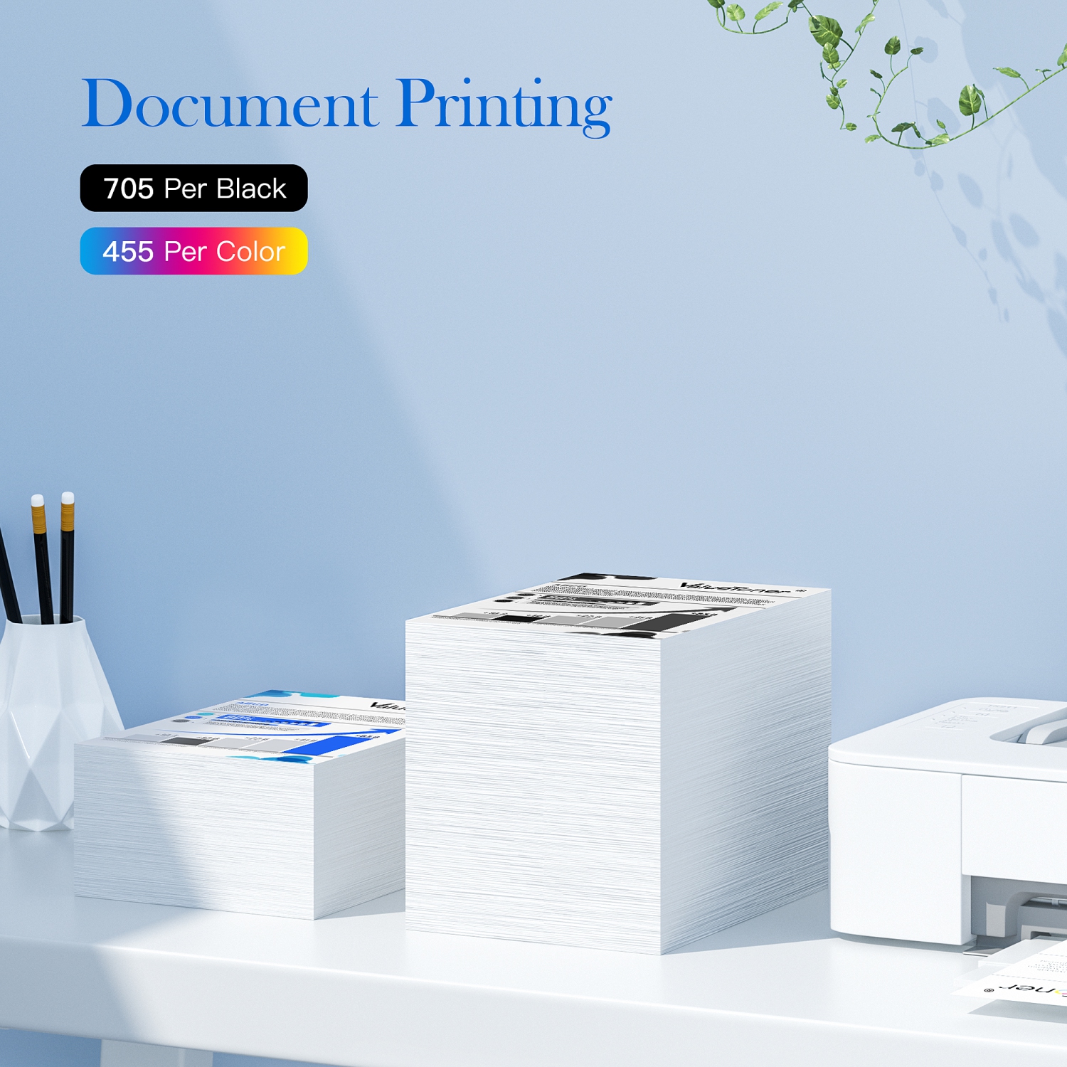 Cartouches d'encre de remplacement Valuetoner Reconditionné pour imprimante HP 67XL 67 XL pour Envy 6000 6055 6055e 6052 6075 6400 6455 (noir,