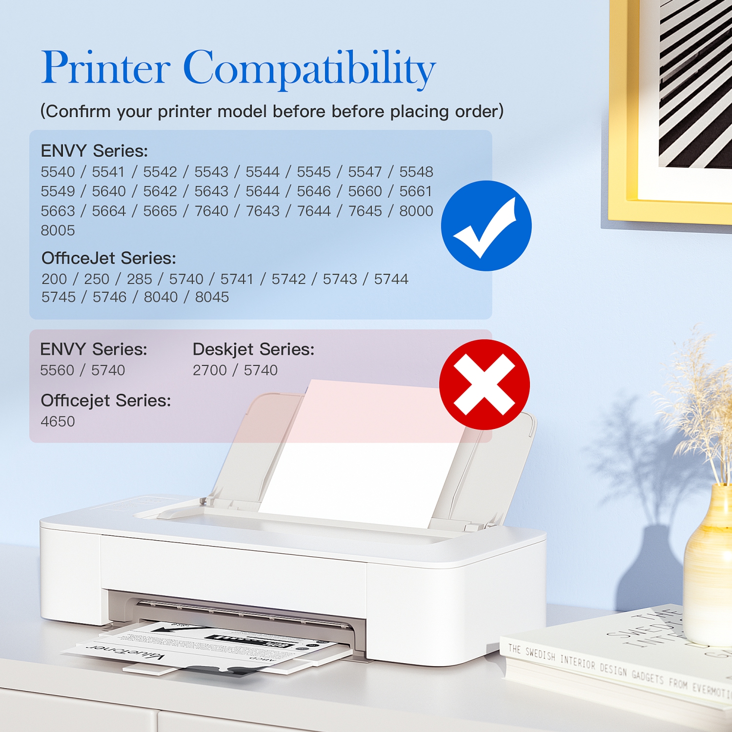 Cartouche d'encre de remplacement Valuetoner remise à neuf pour HP 62XL 62 XL pour Envy 5540 5640 5660 7644 7645 OfficeJet 5740 8040 OfficeJet 250 (2