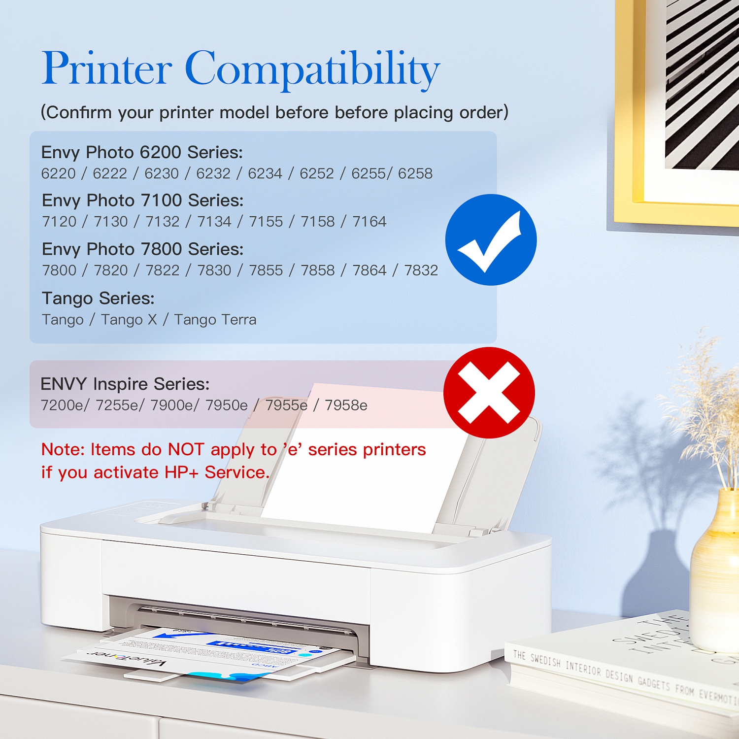 Valuetoner Refurbished Ink Cartridge Replacement for HP 64XL 64 XL for Envy Photo 7855 7858 7800 7100 7155 6255 7164 (Black, Color, 2-Pack)