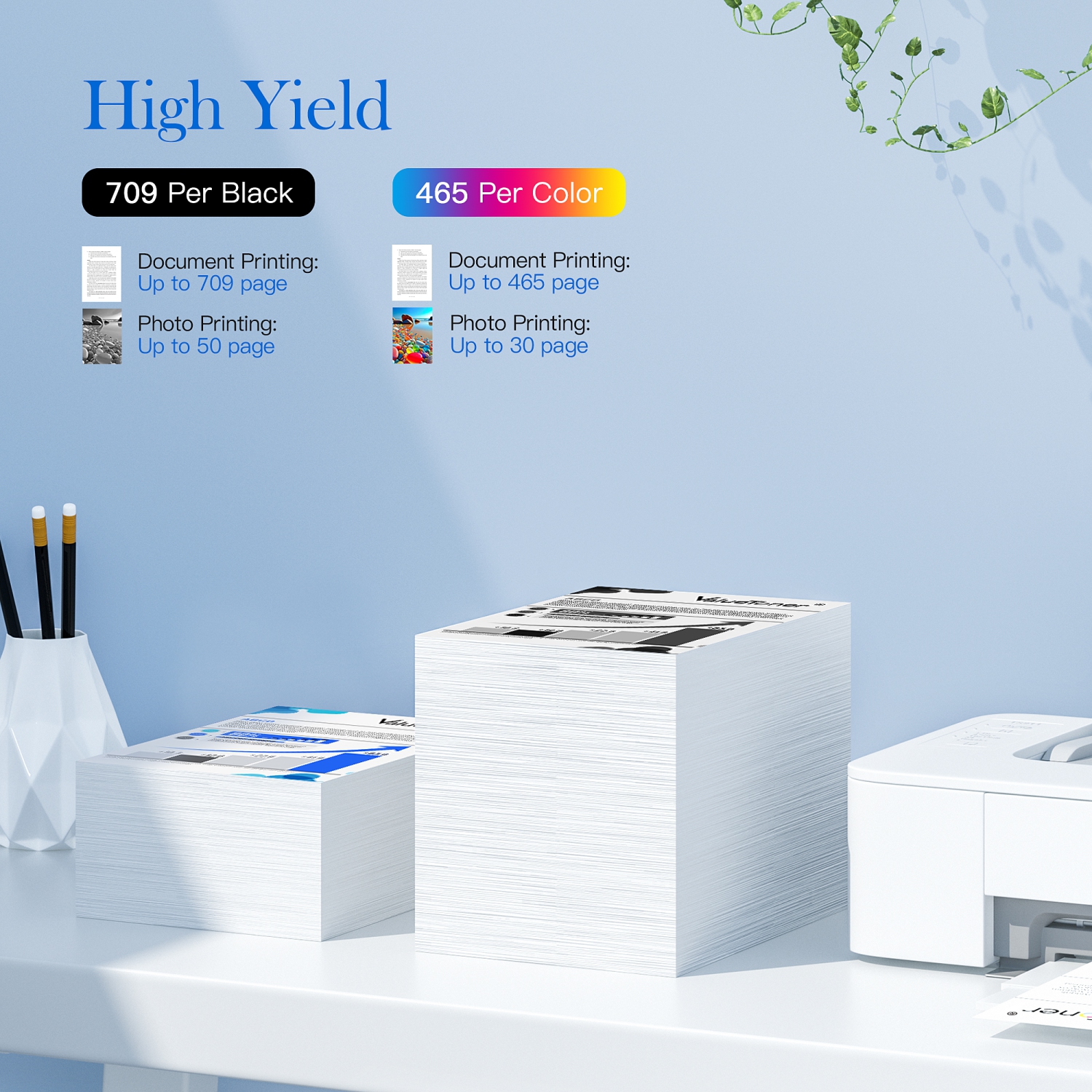 Valuetoner Refurbished Ink Cartridge Replacement for HP 64XL 64 XL for Envy Photo 7855 7858 7800 7100 7155 6255 7164 (Black, Color, 2-Pack)