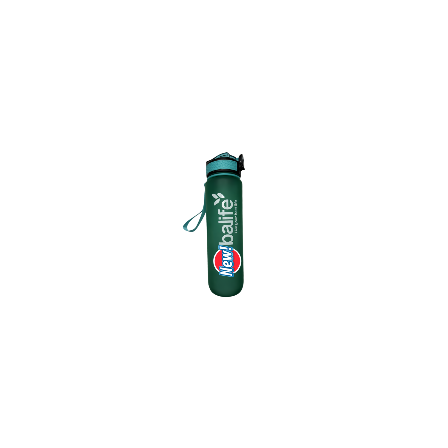 New life Water Bottle Outdoor Sports, With Scale Mark,With Straw,Leakproof Drinking Bottle, Plastic,900ml Green