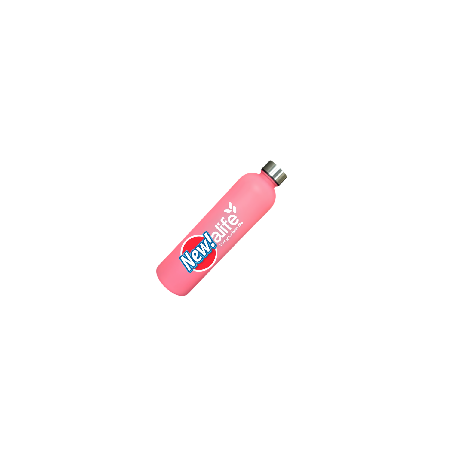 Nouvelle bouteille d'eau de Life Sports motivationnelle, avec marqueur de temps, couvercle à vis, plastique 900&nbsp;ml rose